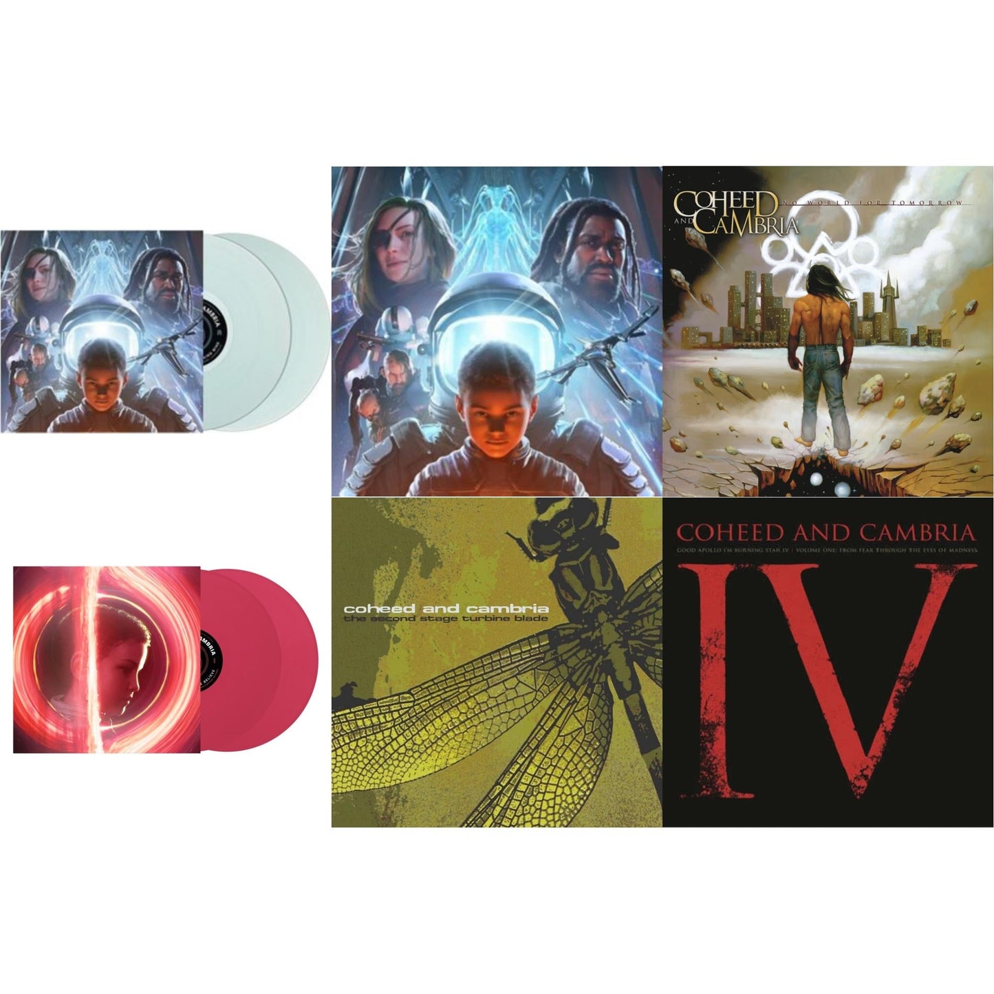 Coheed & Cambria - Vaxis Ii: A Window Of The Waking Mind (Transparent Electric Blue Vinyl/2LP) & Vaxis Ii: A Window Of The Waking Mind (Transparent Sea Blue Vinyl/2LP) (I) & Good Apollo I'm Burning Star Iv, Vol. 2: No World For Tomorrow (2LP/180G) &
