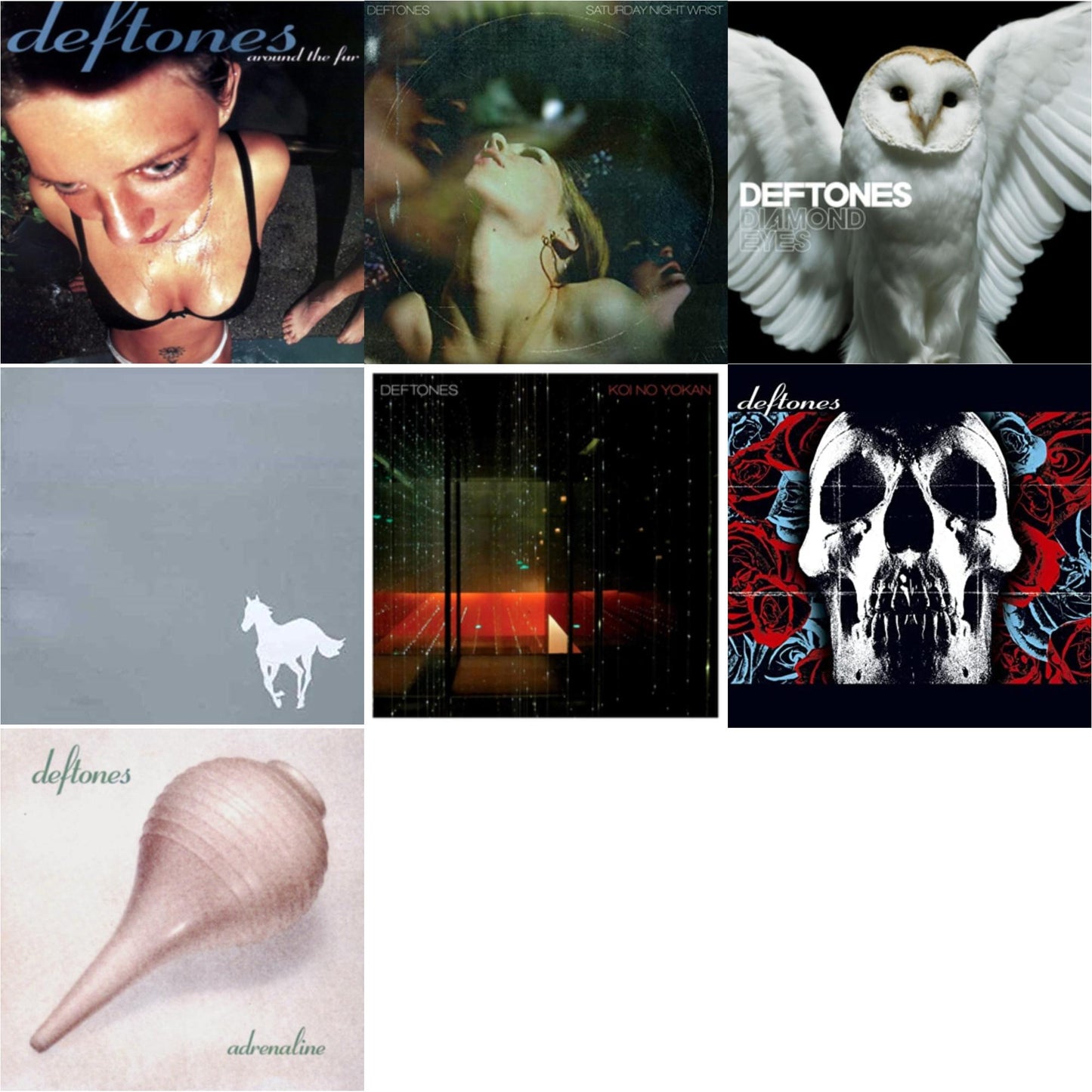Saturday Night Wrist & Adrenaline & Around The Fur & White Pony & Deftones & Koi No Yokan & Diamond Eyes