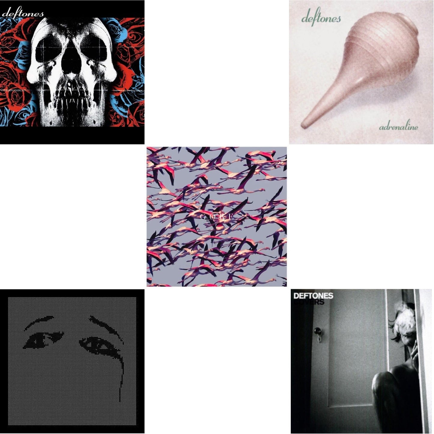 Deftones & Ohms & Gore (White LP Vinyl) & Adrenaline & Covers