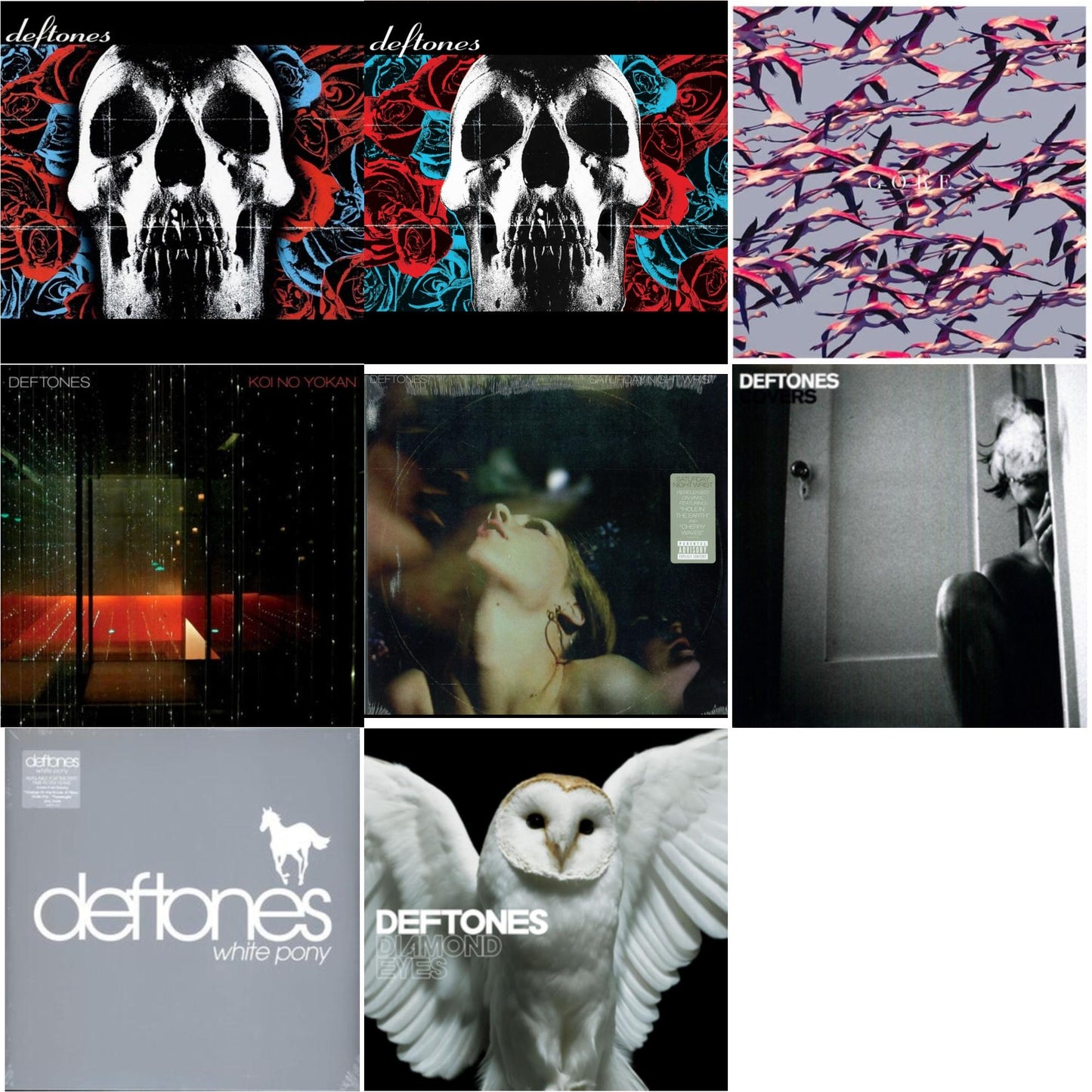 Deftones & Deftones (X) (20Th Anniversary/Ruby Red LP Vinyl) & Gore (White LP Vinyl) & Koi No Yokan & Saturday Night Wrist & Covers & White Pony & Diamond Eyes