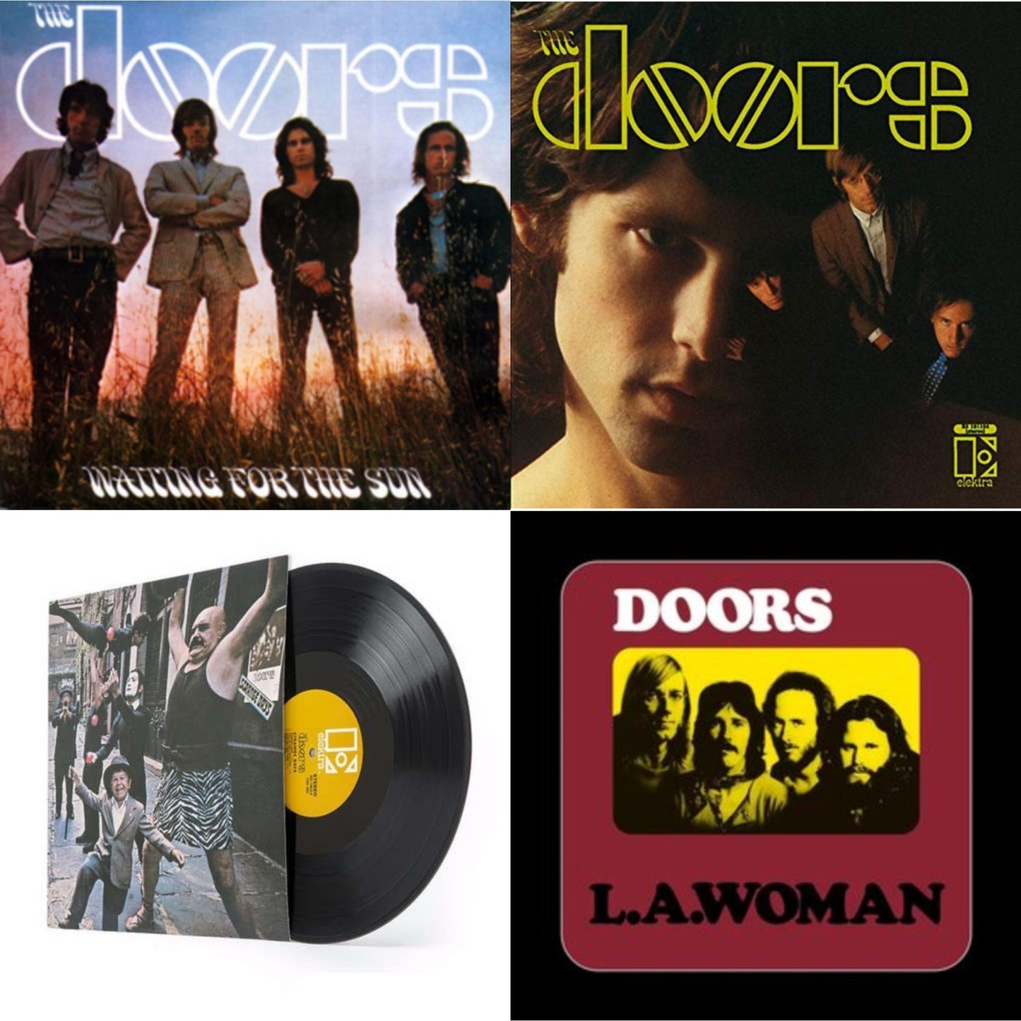 This is a 4 LP Vinyl SKU bundle.
1.This LP Vinyl is brand new.Format: LP VinylMusic Style: Blues RockThis item's title is: Waiting For The SunArtist: DoorsLabel: ELEKTRA CATALOG GROUPBarcode: 081227986483Release Date: 9/15/2009
2.This LP Vinyl is brand new.