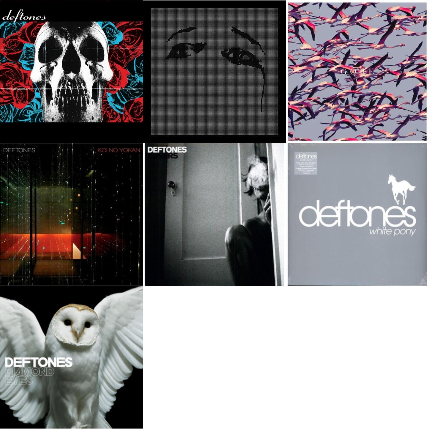 Deftones (X) (20Th Anniversary/Ruby Red LP Vinyl) & Ohms & Gore (White LP Vinyl) & Koi No Yokan & Covers & White Pony & Diamond Eyes
