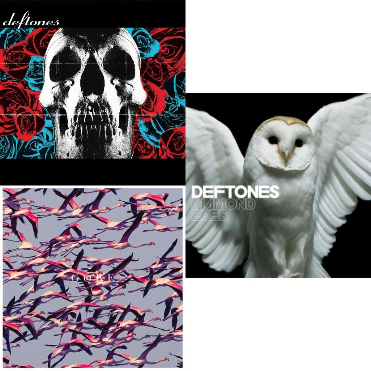 Deftones (X) (20Th Anniversary/Ruby Red LP Vinyl) & Gore (White LP Vinyl) & Diamond Eyes