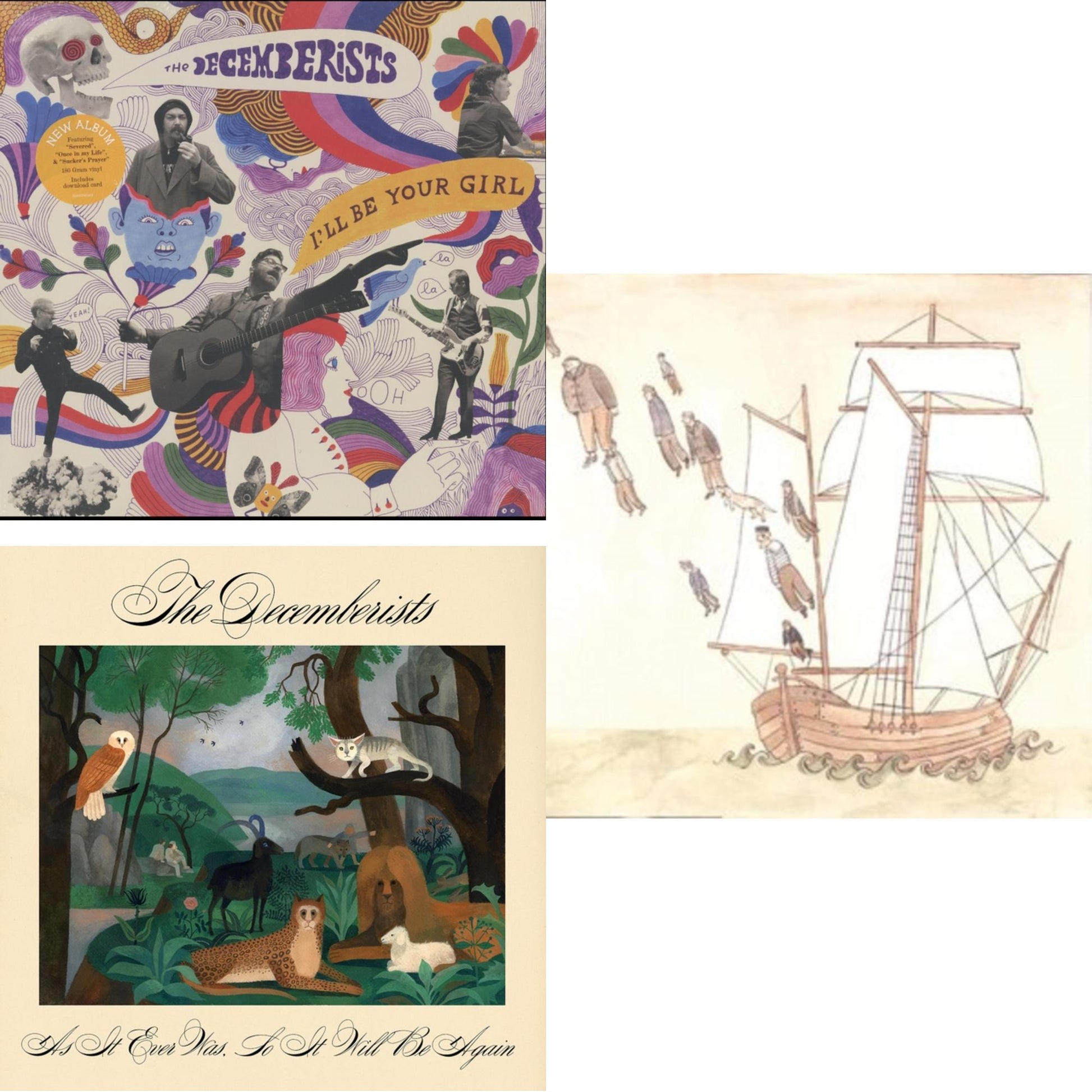 This is a 3 LP Vinyl SKU bundle.
1.This LP Vinyl is brand new.Format: LP VinylMusic Style: Alternative RockThis item's title is: I'll Be Your GirlArtist: DecemberistsLabel: Capitol RecordsBarcode: 602567236696Release Date: 3/16/2018
2.This LP Vinyl is brand new.