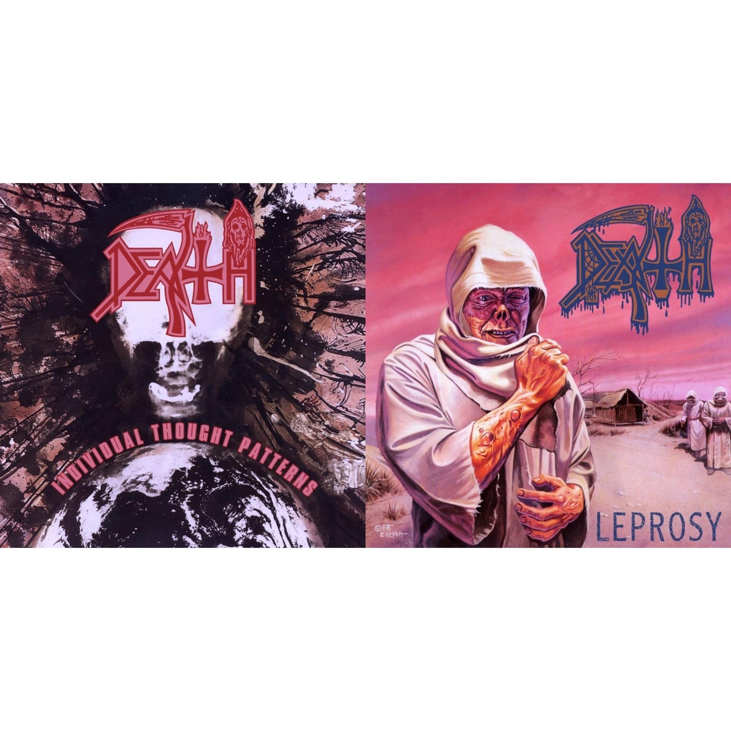 Individual Thought Patterns - Reissue (Hot Pink, Bone White & Red Tri Color Merge W/ Splatter LP Vinyl) & Leprosy (Reissue)