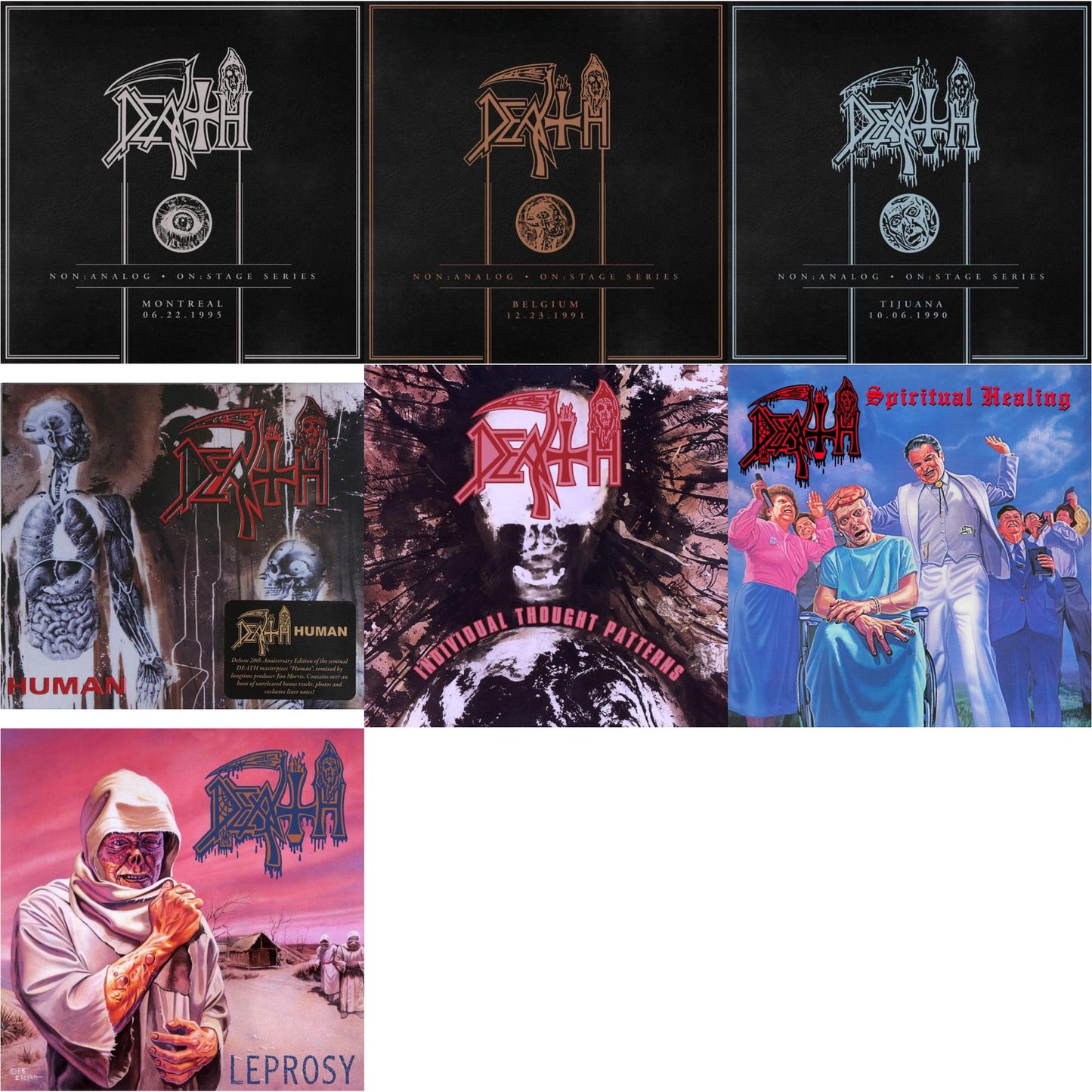 Non:Analog - On:Stage Series - Montreal 06-22-1995 & Non:Analog - On:Stage Series - Belgium 12-23-1991 & Non:Analog - On:Stage Series - Tijuana 10-06-1990 & Human & Individual Thought Patterns & Spiritual Healing & Leprosy Reissue