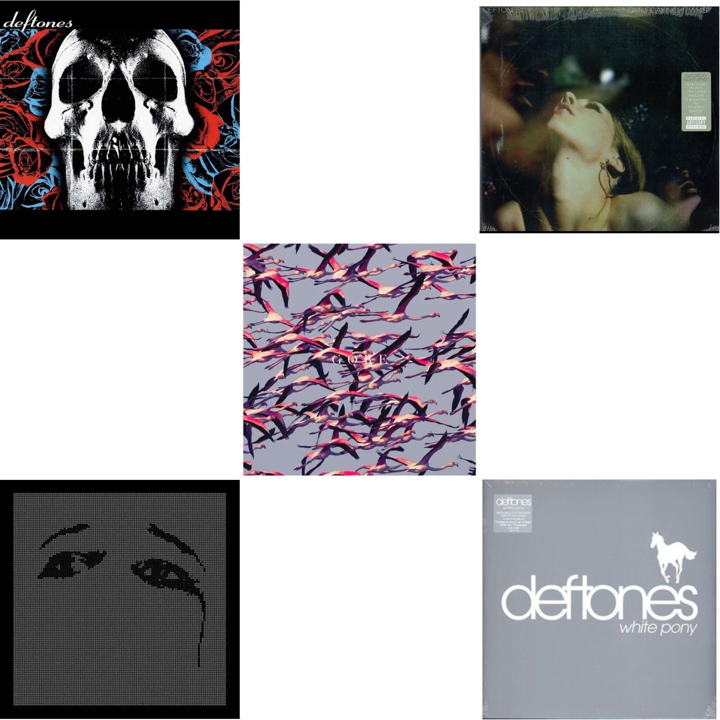 Deftones & Ohms & Gore (White LP Vinyl) & Saturday Night Wrist & White Pony
