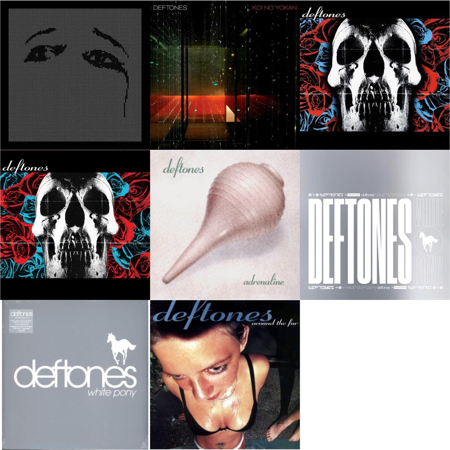 Deftones & Deftones (X) (20Th Anniversary/Ruby Red LP Vinyl) & Ohms & White Pony (X) (20Th Anniversary Deluxe Edition/Super Deluxe) & Koi No Yokan & Around The Fur (180G) & Adrenaline & White Pony