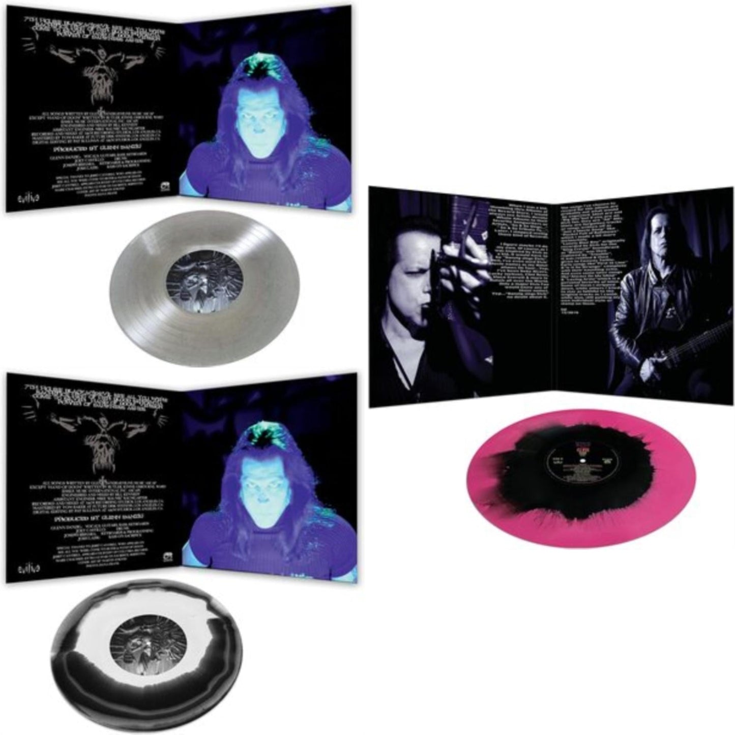Danzig 5: Blackout (Glitter LP Vinyl) & Danzig 5: Blackacidevil (Black & White Haze LP Vinyl) & Sings Elvis (Pink & Black Haze LP Vinyl)