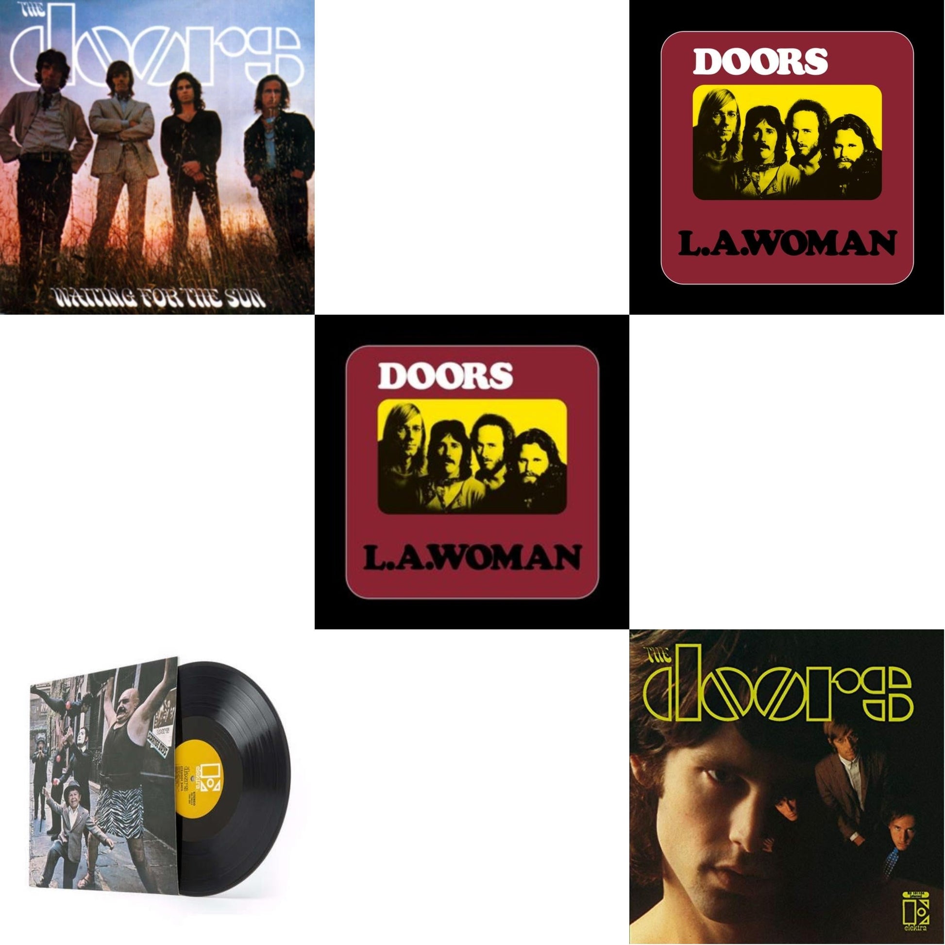 This is a 5 LP Vinyl SKU bundle.
1.This LP Vinyl is brand new.Format: LP VinylMusic Style: Blues RockThis item's title is: Waiting For The SunArtist: DoorsLabel: ELEKTRA CATALOG GROUPBarcode: 081227986483Release Date: 9/15/2009
2.This LP Vinyl is brand new.