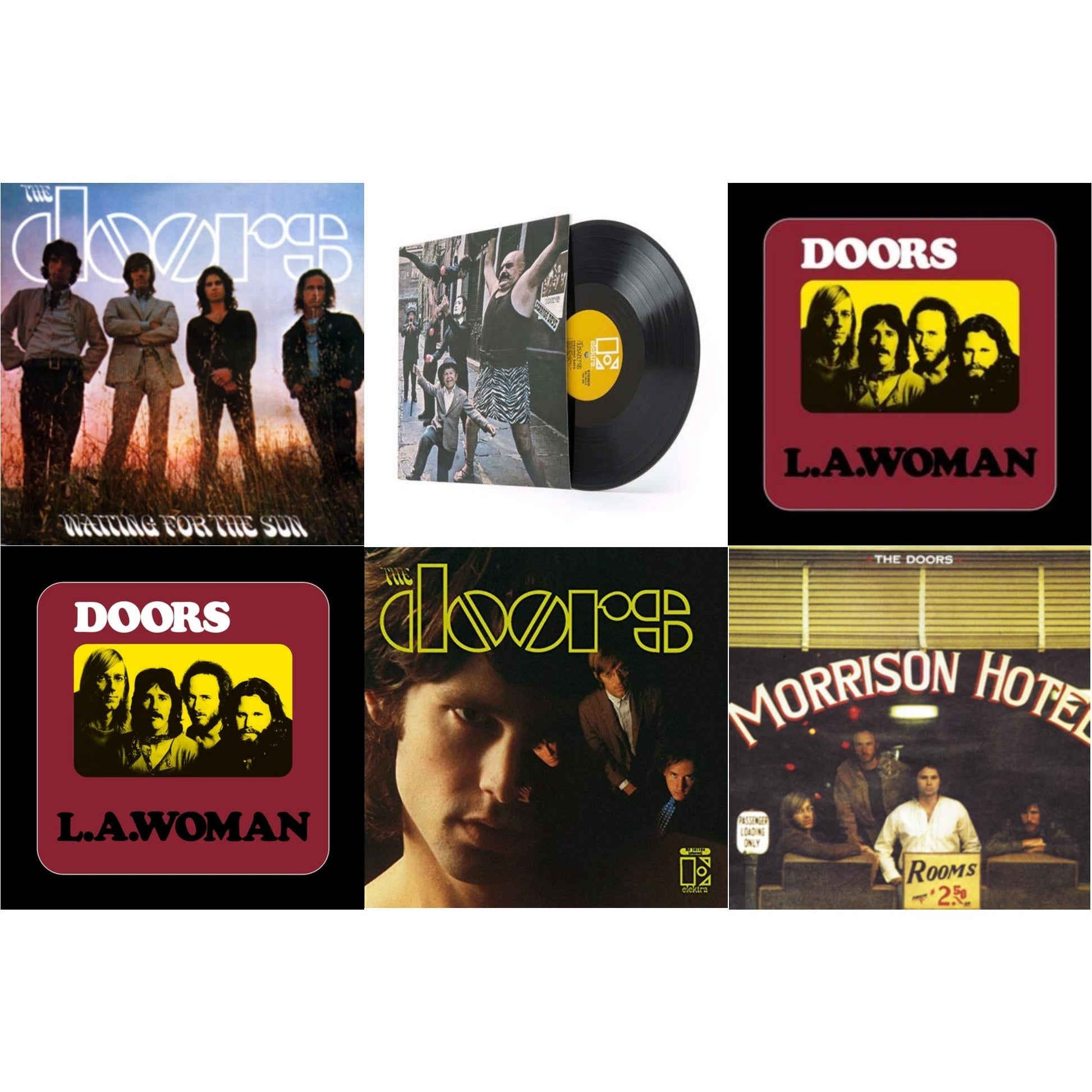 This is a 6 LP Vinyl SKU bundle.
1.This LP Vinyl is brand new.Format: LP VinylMusic Style: Blues RockThis item's title is: Waiting For The SunArtist: DoorsLabel: ELEKTRA CATALOG GROUPBarcode: 081227986483Release Date: 9/15/2009
2.This LP Vinyl is brand new.