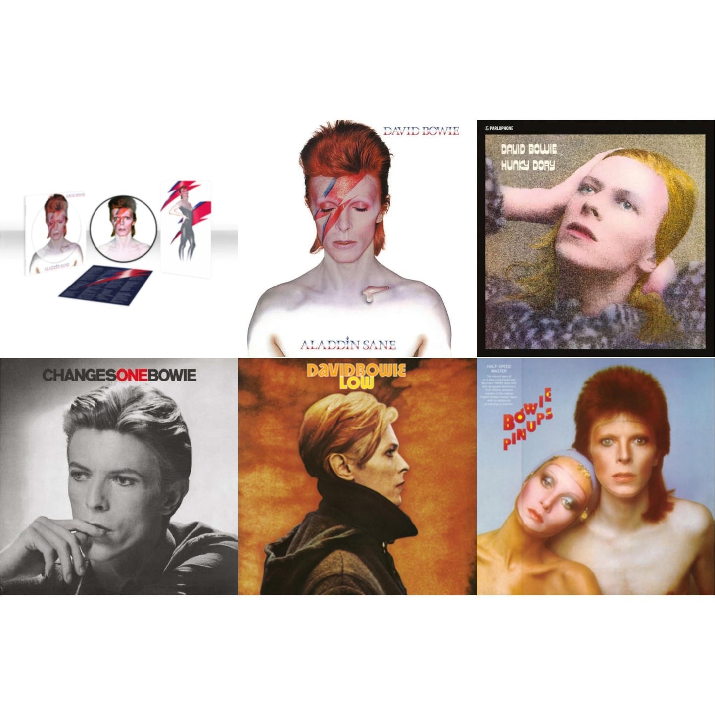 Low (2017 Remaster) & Changesonebowie (180G) & Aladdin Sane (2013 Remaster) (Picture Disc) & Pinups (2015 Remaster) & Aladdin Sane & Hunky Dory