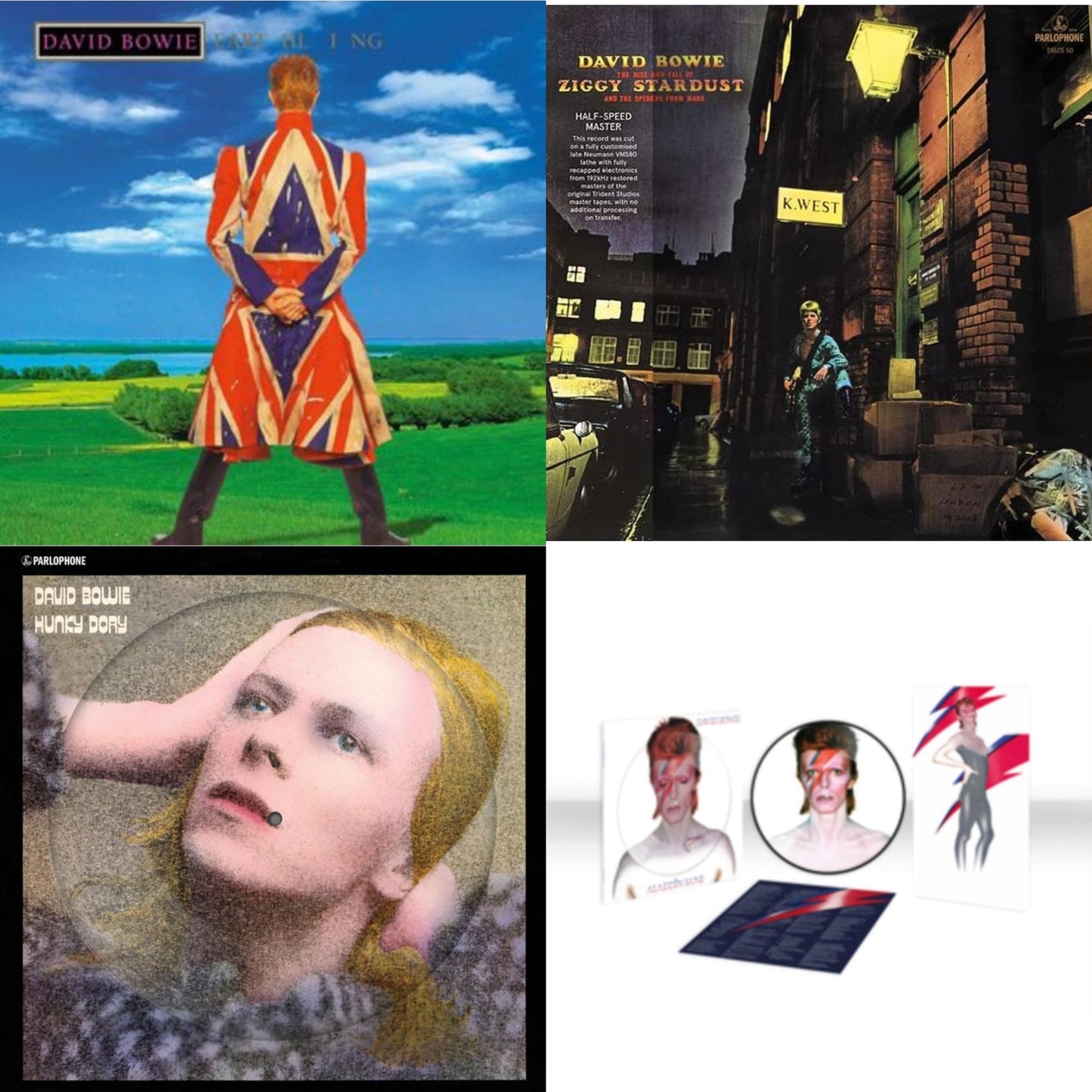 Earthling (2021 Remaster/2LP) & Rise & Fall Of Ziggy Stardust & The Spiders From Mars (2012 Remaster/Half-Speed Master) & Hunky Dory (2015 Remaster/50Th Anniv/Picture Disc) & Aladdin Sane (2013 Remaster) (Picture Disc)