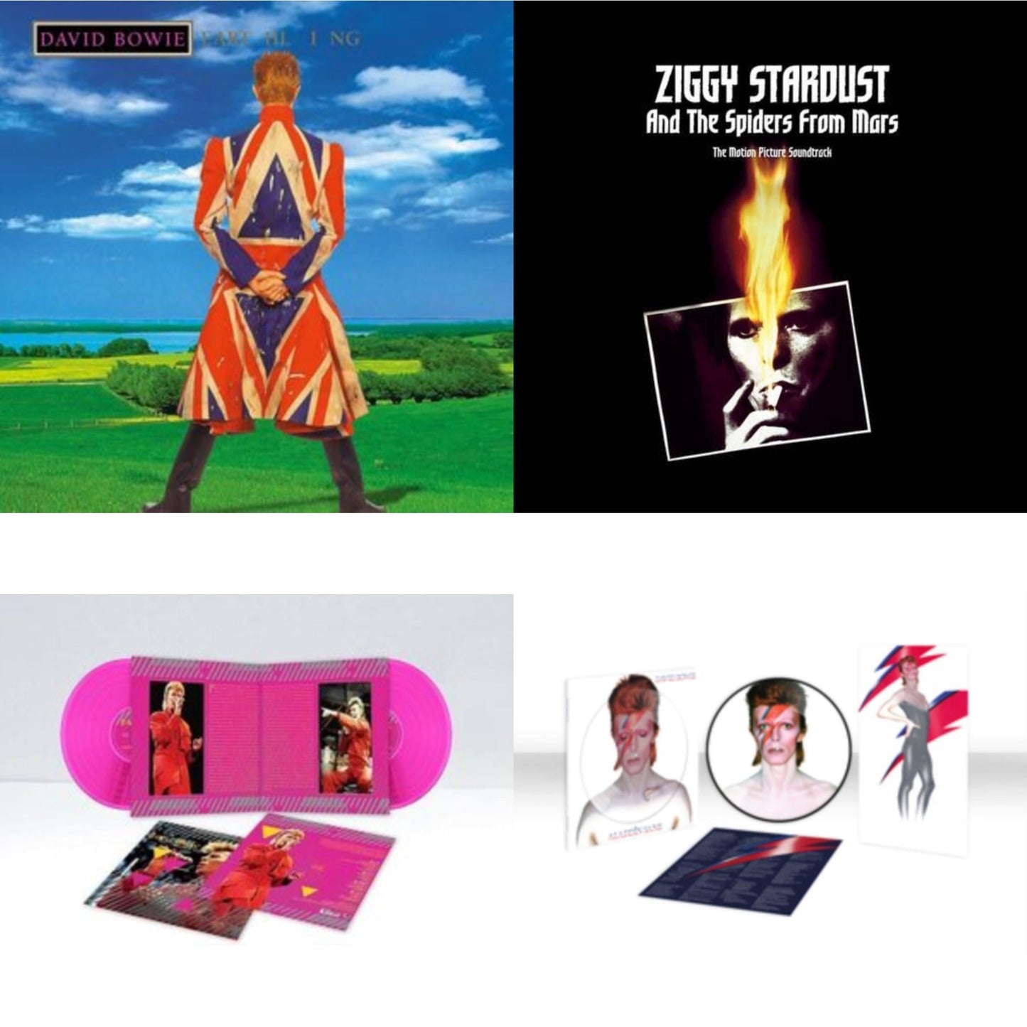 Earthling (2021 Remaster/2LP) & Montreal '87 (Limited/Pink LP Vinyl) & Aladdin Sane (2013 Remaster) (Picture Disc) & Ziggy Stardust & The Spiders From Mars Ost (2LP)