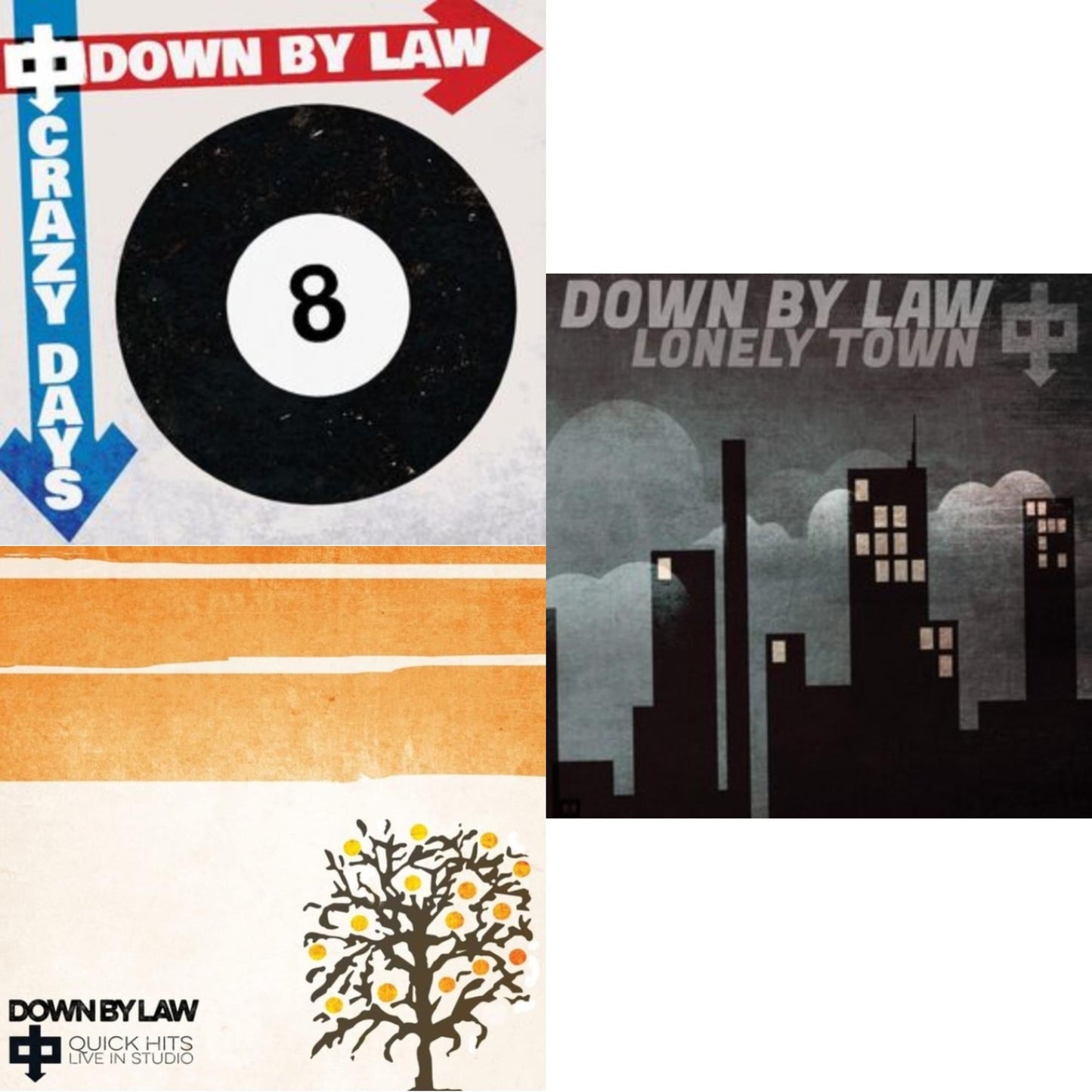 Lonely Town (Black & White Haze LP Vinyl) & Quick Hits Live In Studio (Orange LP Vinyl) & Crazy Days (Red Marble LP Vinyl)