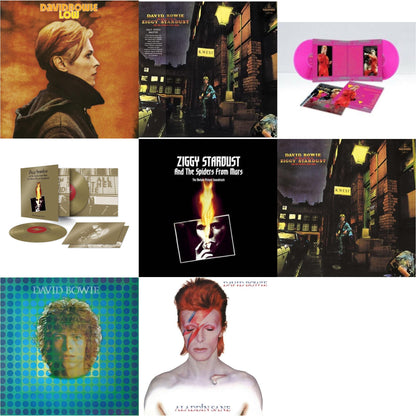 David Bowie - Low (2017 Remaster) & Rise & Fall Of Ziggy Stardust & The Spiders From Mars (2012 Remaster/Half-Speed Master) & Montreal '87 (Limited/Pink LP Vinyl) & Ziggy Stardust & The Spiders From Mars Ost (50Th Anniversary/2LP) & Ziggy Stardust &