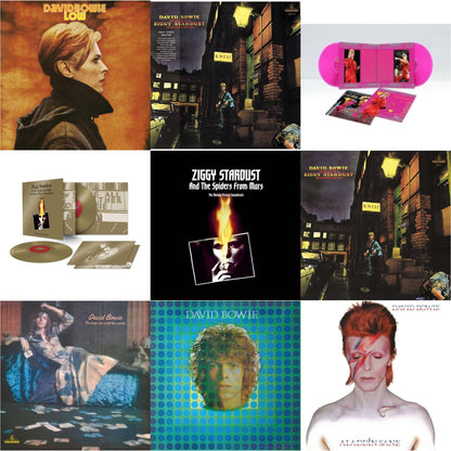 David Bowie - Low (2017 Remaster) & Rise & Fall Of Ziggy Stardust & The Spiders From Mars (2012 Remaster/Half-Speed Master) & Montreal '87 (Limited/Pink LP Vinyl) & Ziggy Stardust & The Spiders From Mars Ost (50Th Anniversary/2LP) & Ziggy Stardust &