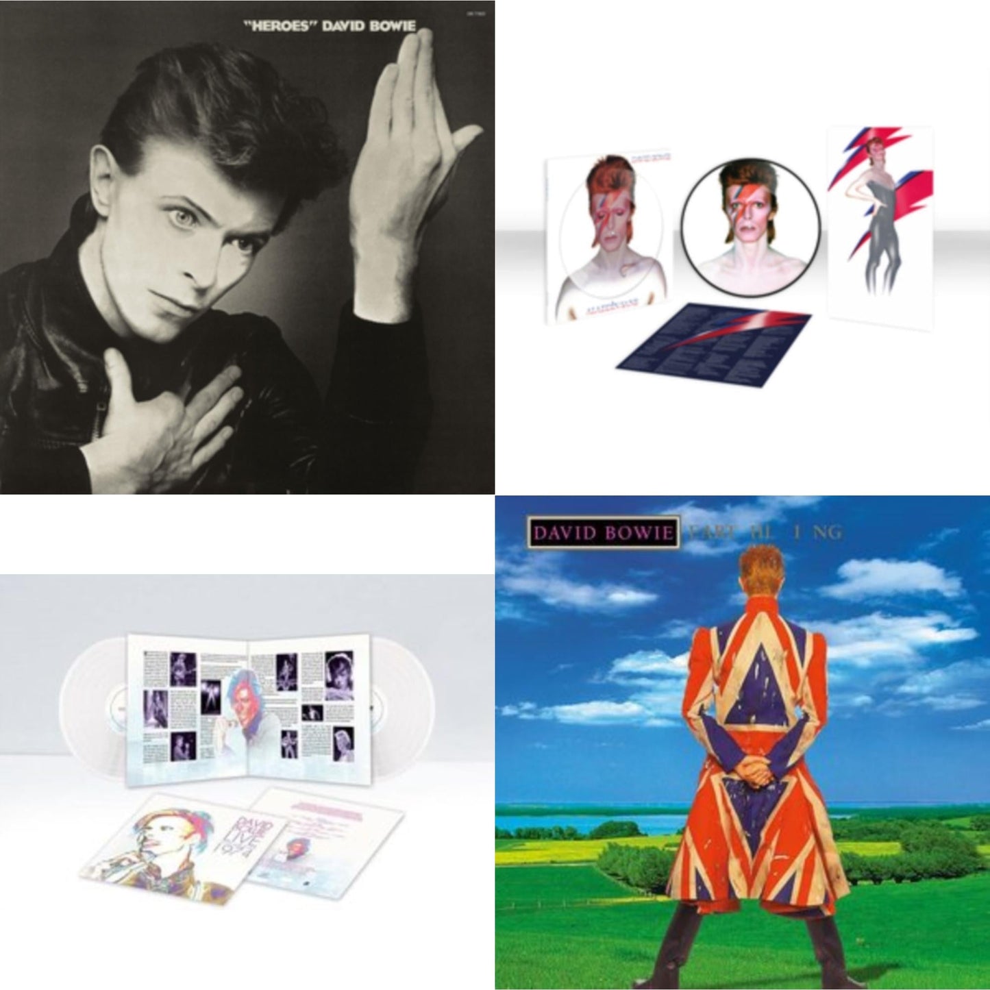 Earthling (2021 Remaster/2LP) & Heroes (2017 Remaster) & Live Los Angeles 1974 (White LP Vinyl/Limited) & Aladdin Sane (2013 Remaster) (Picture Disc)
