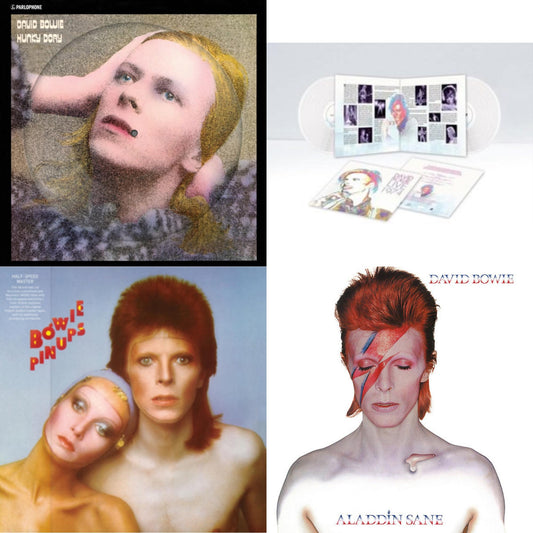 Hunky Dory (2015 Remaster/50Th Anniv/Picture Disc) & Live Los Angeles 1974 (White LP Vinyl/Limited) & Pinups (2015 Remaster) & Aladdin Sane