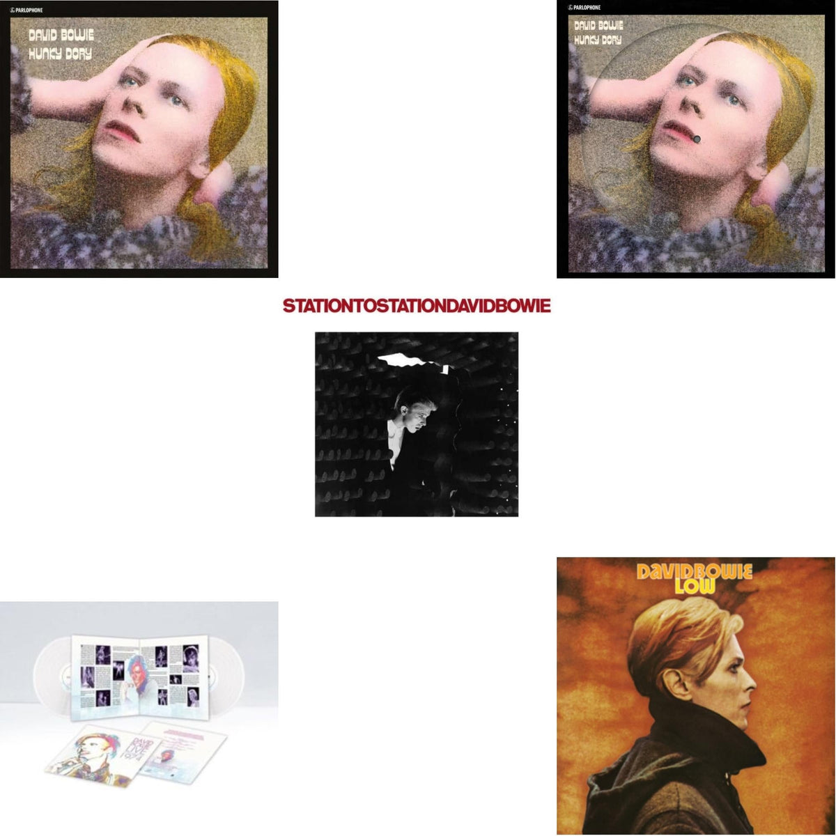 Low (2017 Remaster) & Station To Station (2016 Remastered Version) & Hunky Dory (2015 Remaster/50Th Anniv/Picture Disc) & Live Los Angeles 1974 (White LP Vinyl/Limited) & Hunky Dory