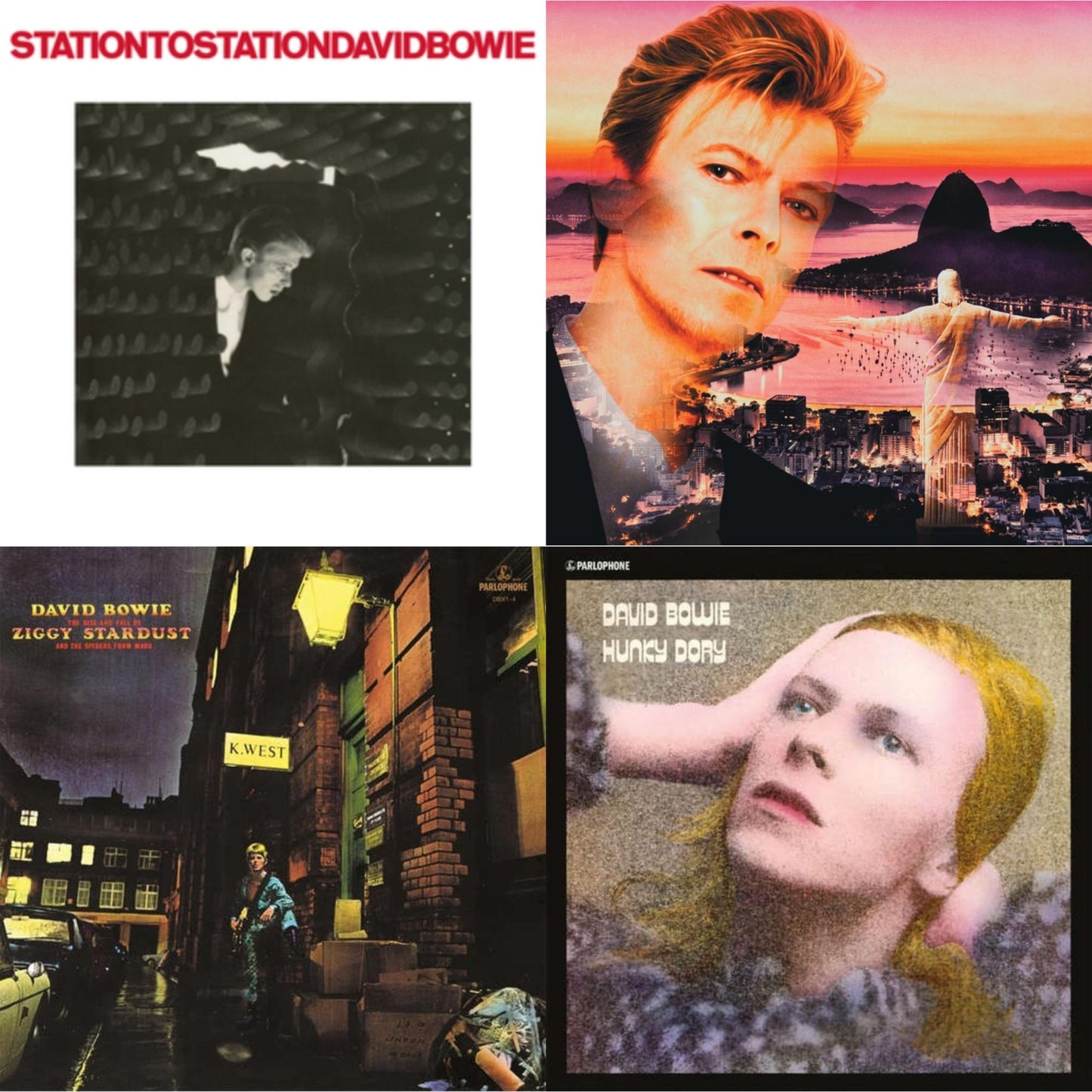 Station To Station (2016 Remaster) & Live In Rio (Limited Edition/Red/White Splatter LP Vinyl) & Rise & Fall Of Ziggy Stardust (2012 Remaster) & Hunky Dory