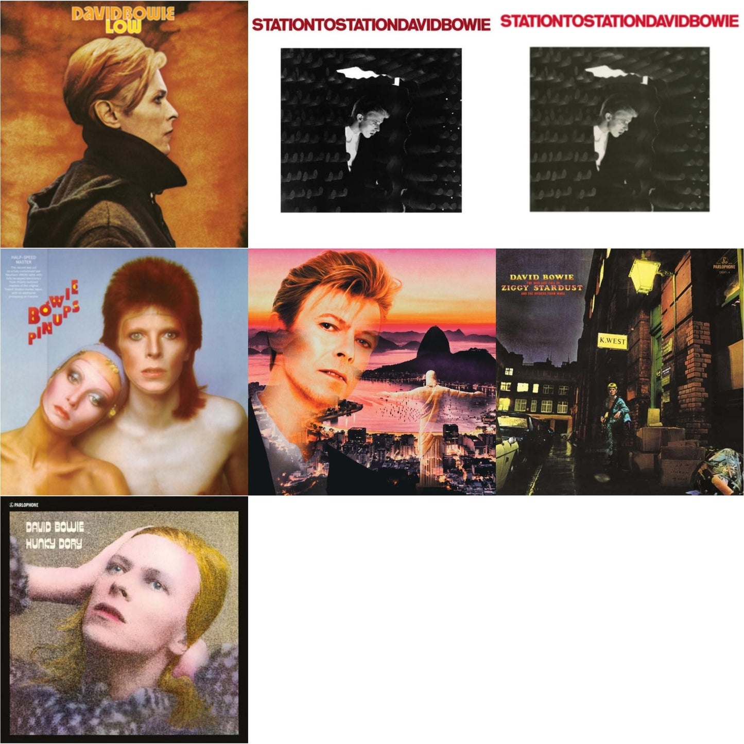 Low (2017 Remaster) & Station To Station (2016 Remastered Version) & Station To Station (2016 Remaster) & Pinups (2015 Remaster) & Live In Rio (Limited Edition/Red/White Splatter LP Vinyl) & Rise & Fall Of Ziggy Stardust (2012 Remaster) & Hunky Dory