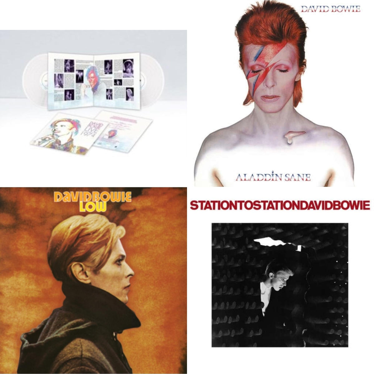 Low (2017 Remaster) & Station To Station (2016 Remastered Version) & Live Los Angeles 1974 (White LP Vinyl/Limited) & Aladdin Sane