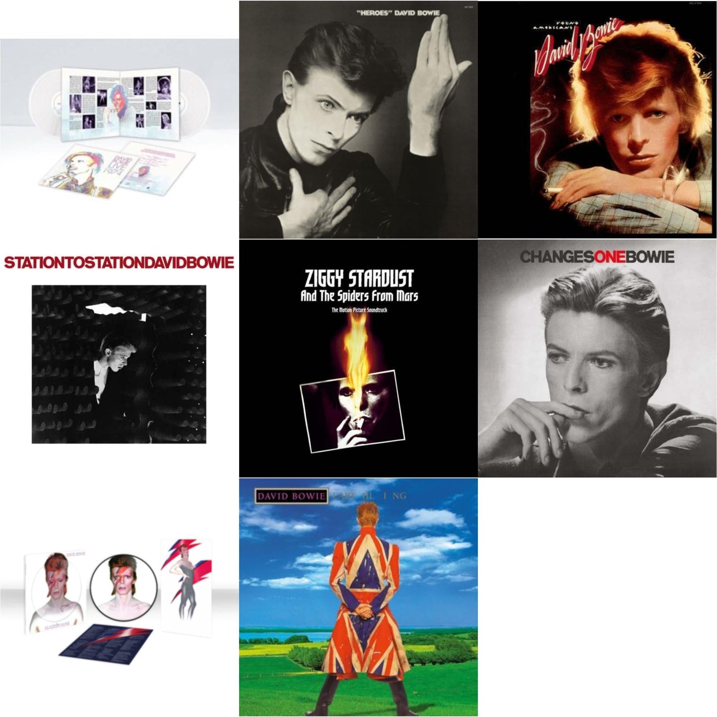 This is a 8 LP Vinyl SKU bundle.
1.This LP Vinyl is brand new.Format: LP VinylMusic Style: Drum n BassThis item's title is: Earthling (2021 Remaster/2LP)Artist: David BowieLabel: RHINO/PARLOPHONEBarcode: 190295253349Release Date: 8/5/2022
2.This LP Vinyl is brand new.