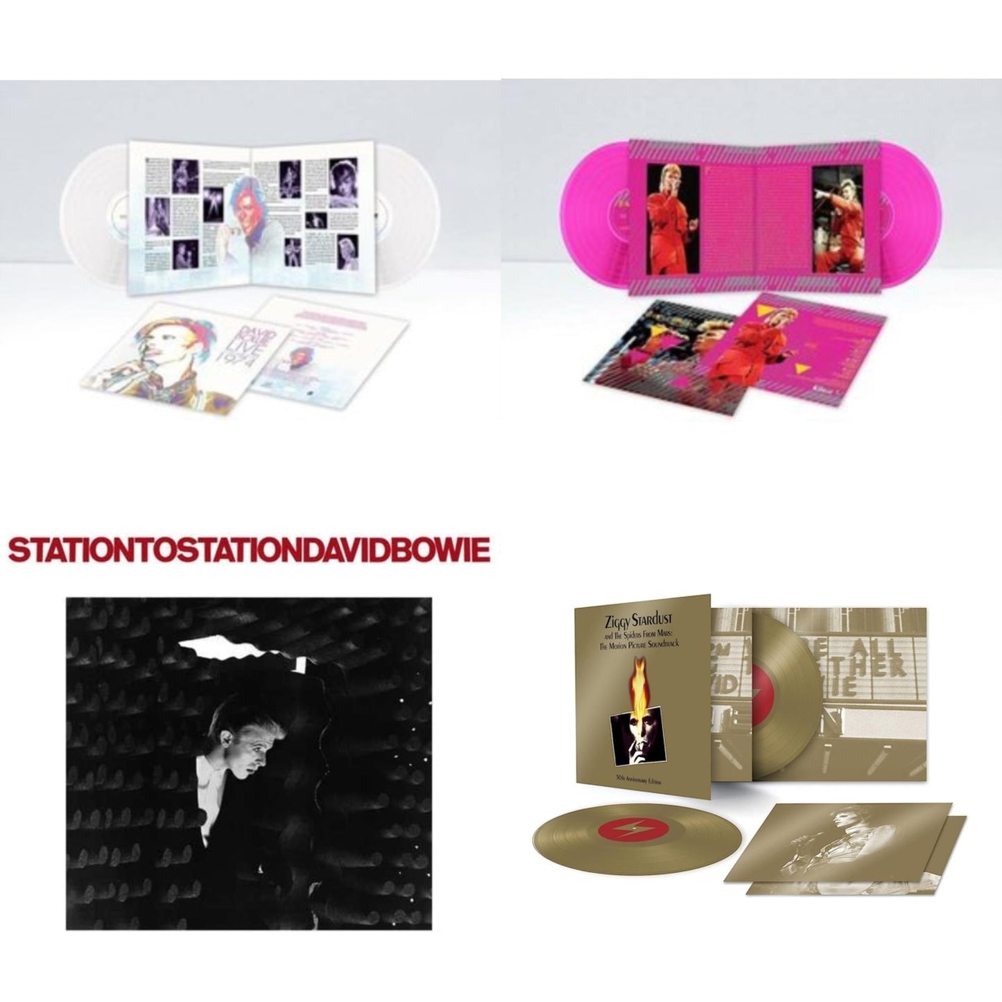 Station To Station (2016 Remastered Version) & Montreal '87 (Limited/Pink LP Vinyl) & Live Los Angeles 1974 (White LP Vinyl/Limited) & Ziggy Stardust & The Spiders From Mars Ost (50Th Anniversary/2LP)