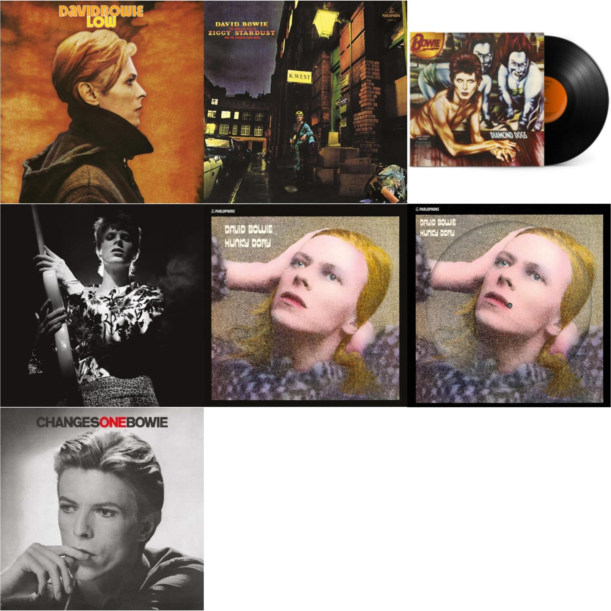 This is a 7 LP Vinyl SKU bundle.
1.This LP Vinyl is brand new.Format: LP VinylMusic Style: Art RockThis item's title is: Low (2017 Remaster)Artist: David BowieLabel: RHINO/PARLOPHONEBarcode: 190295842918Release Date: 2/23/2018
2.This LP Vinyl is brand new.