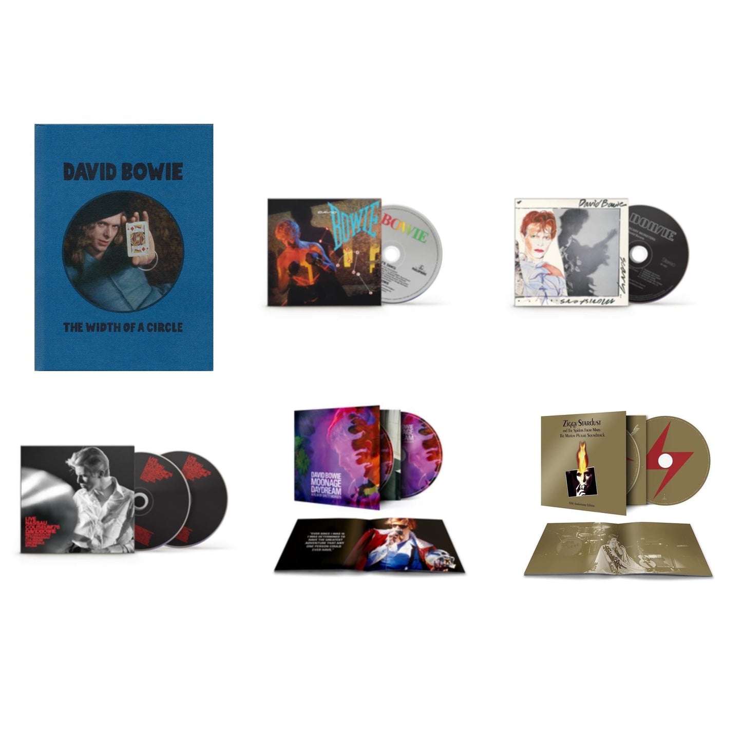 Width Of A Circle (2CD) & Let's Dance (2018 Remaster) & Scary Monsters (& Super Creeps) & Live Nassau Coliseum '76 (2CD) & Moonage Daydream - Music From The Film (2CD) & Ziggy Stardust & The Spiders From Mars: The Motion Picture (50Th Anniversary Edition)