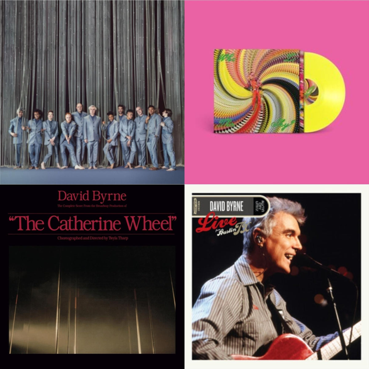 American Utopia On Broadway (Original Cast Recording) (2LP) & Who Is The Sky? (Lemon Yellow LP Vinyl) & Complete Score From The Catherine Wheel (2LP) & Live From Austin, Tx (Rose Marble Vinyl/2LP)