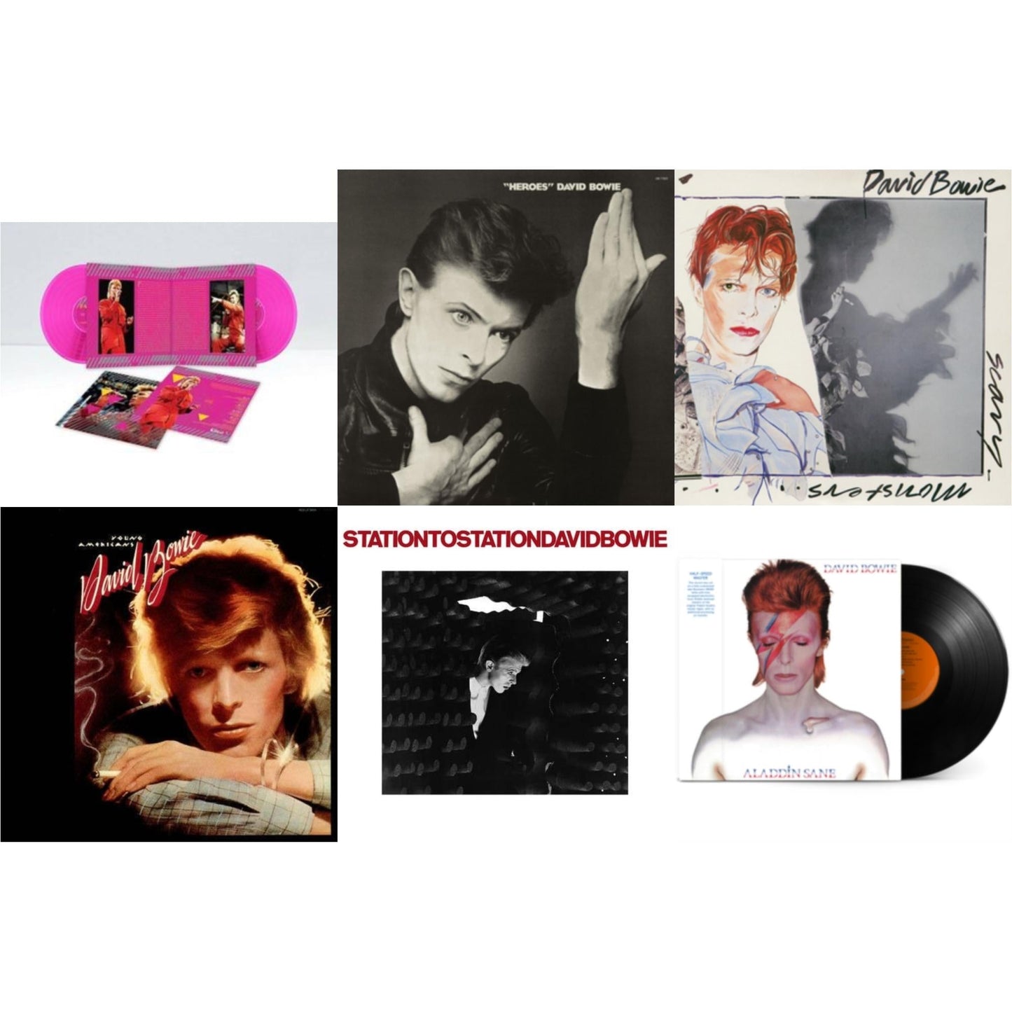 Scary Monsters (& Super Creeps) (2017 Remaster) & Heroes (2017 Remaster) & Station To Station (2016 Remastered Version) & Young Americans (2016 Remastered Version) & Montreal '87 (Limited/Pink LP Vinyl) & Aladdin Sane (2013 Remaster) (Half Speed Master)