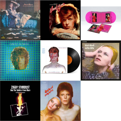 David Bowie - Young Americans (2016 Remastered Version) & Montreal '87 (Limited/Pink LP Vinyl) & Aladdin Sane (2013 Remaster) (Half Speed Master) & Pinups (2015 Remaster) & Ziggy Stardust & The Spiders From Mars Ost (2LP) & Man Who Sold The World