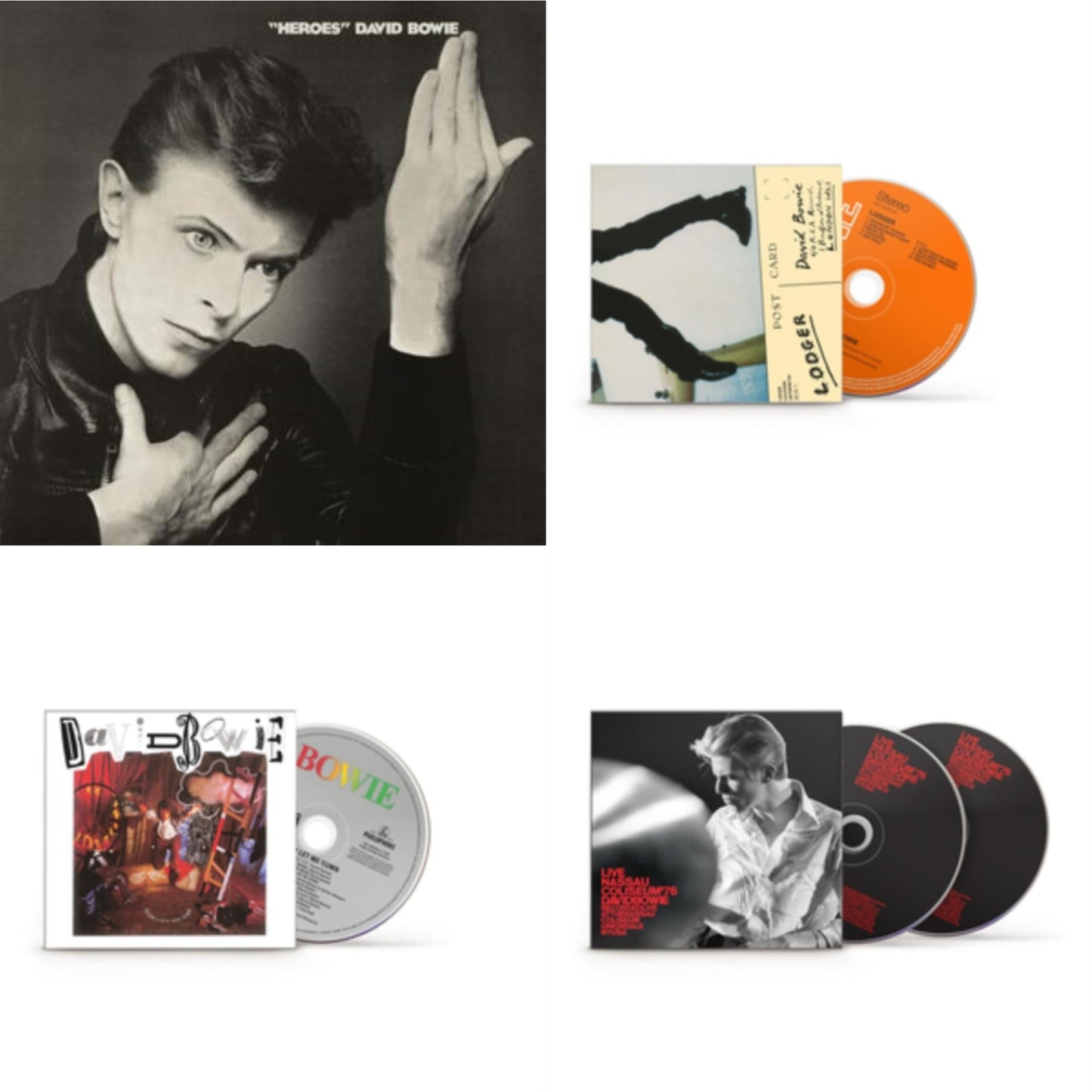 Heroes (2017 Remaster) & Lodger (2017 Remaster) & Never Let Me Down (2018 Remaster) & Live Nassau Coliseum '76 (2CD)