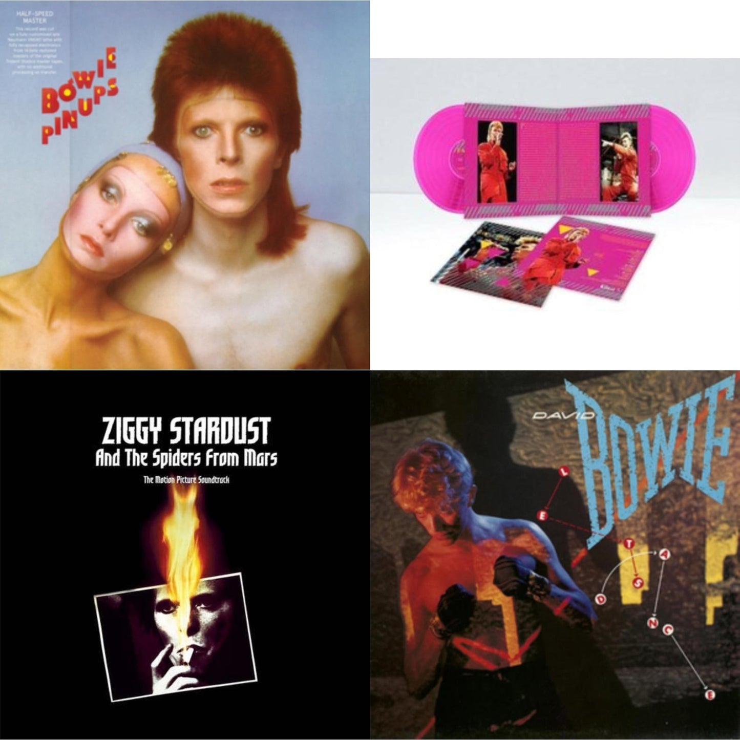 Let's Dance (2018 Remastered Version) & Montreal '87 (Limited/Pink LP Vinyl) & Pinups (2015 Remaster) & Ziggy Stardust & The Spiders From Mars Ost (2LP)