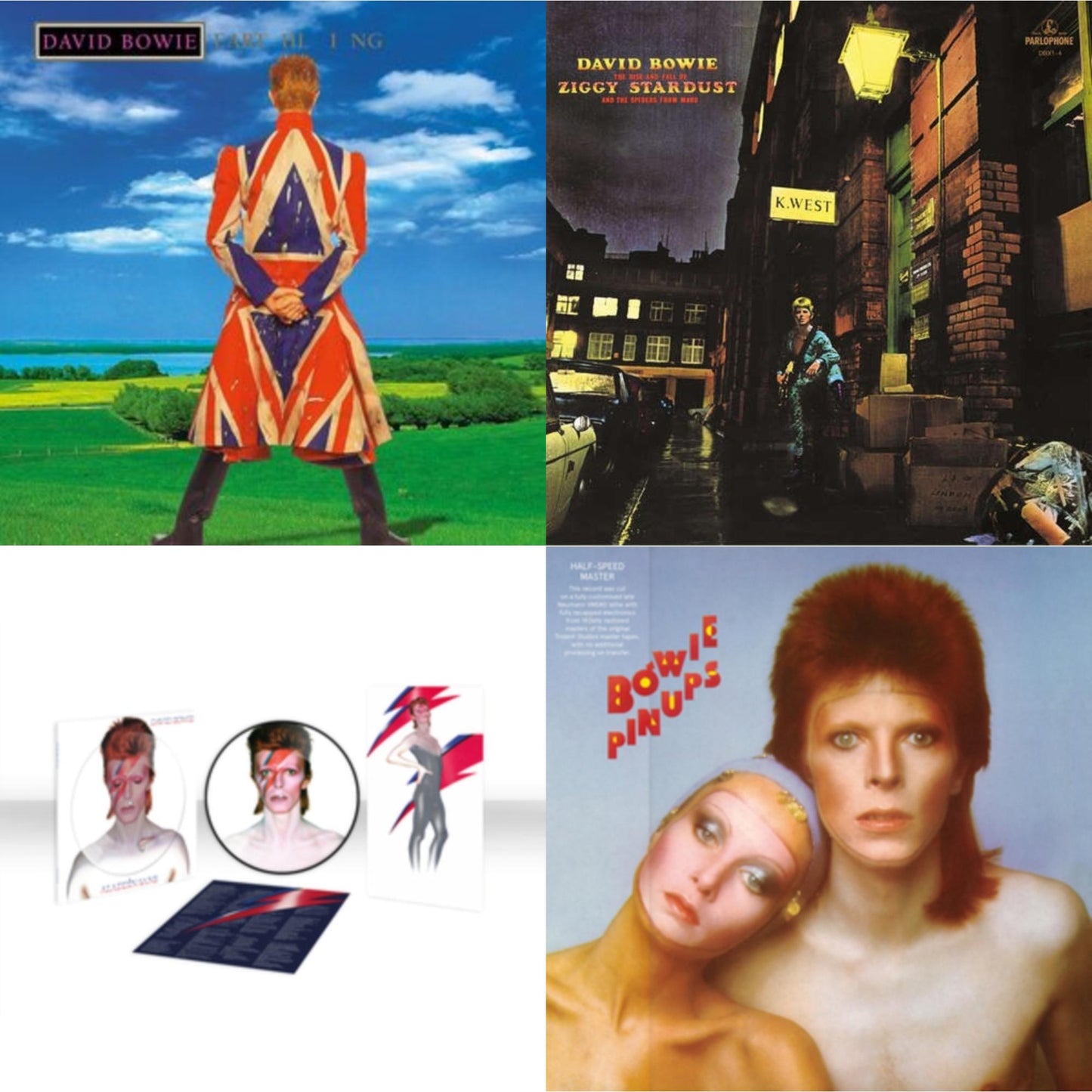 Earthling (2021 Remaster/2LP) & Aladdin Sane (2013 Remaster) (Picture Disc) & Pinups (2015 Remaster) & Rise & Fall Of Ziggy Stardust (2012 Remaster)