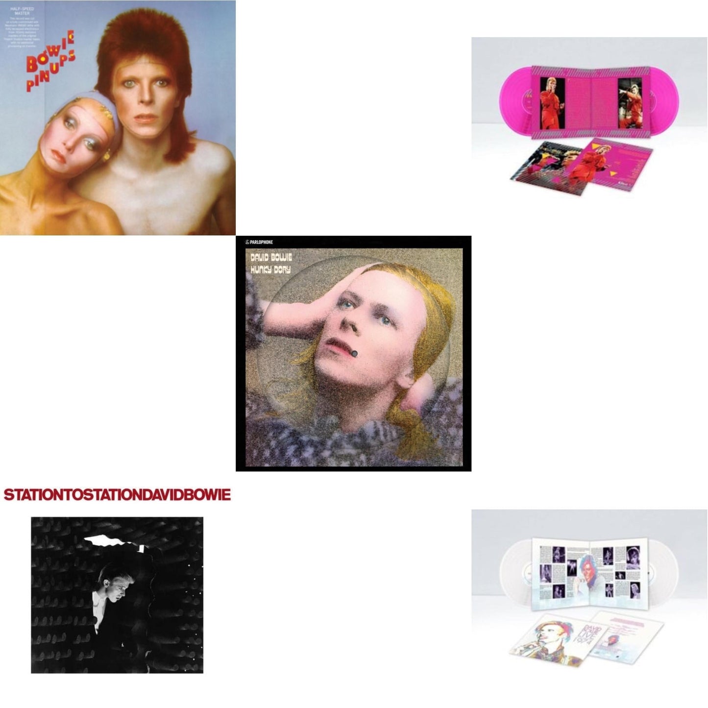 Station To Station (2016 Remastered Version) & Hunky Dory (2015 Remaster/50Th Anniv/Picture Disc) & Montreal '87 (Limited/Pink LP Vinyl) & Live Los Angeles 1974 (White LP Vinyl/Limited) & Pinups (2015 Remaster)