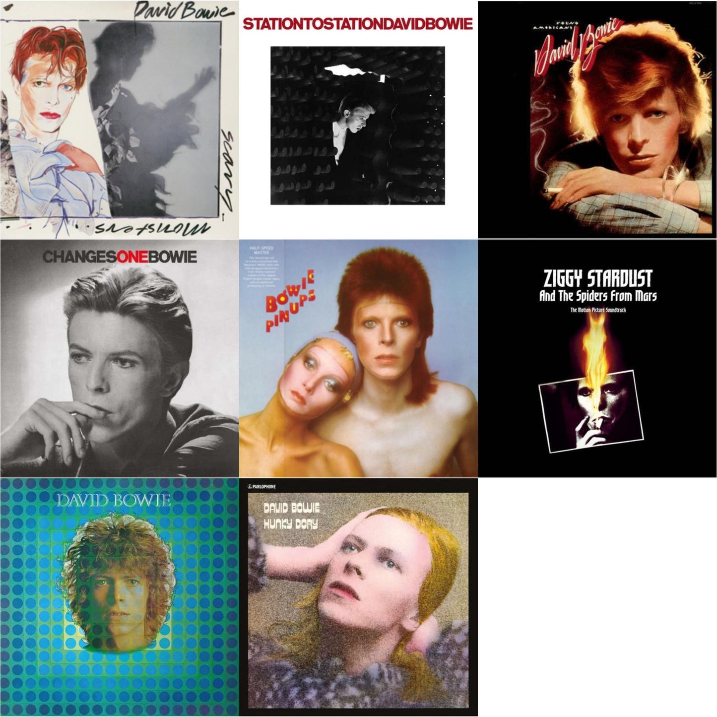 David Bowie - Scary Monsters (& Super Creeps) (2017 Remaster) & Station To Station (2016 Remastered Version) & Young Americans (2016 Remastered Version) & Changesonebowie (180G) & Pinups (2015 Remaster) & Ziggy Stardust & The Spiders From Mars Ost