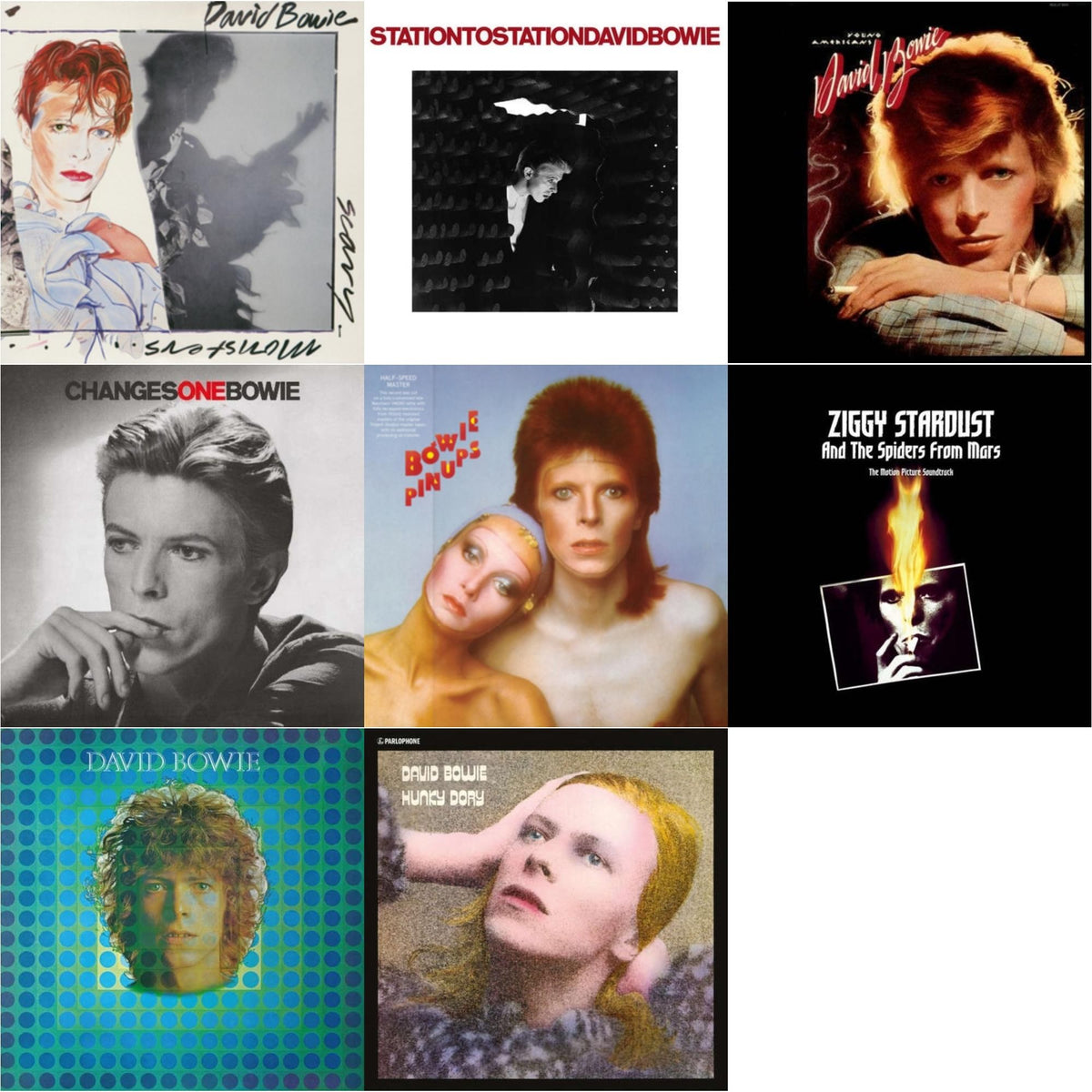 Scary Monsters (& Super Creeps) (2017 Remaster) & Station To Station (2016 Remastered Version) & Young Americans (2016 Remastered Version) & Changesonebowie (180G) & Pinups (2015 Remaster) & Ziggy Stardust & The Spiders From Mars Ost (2LP)