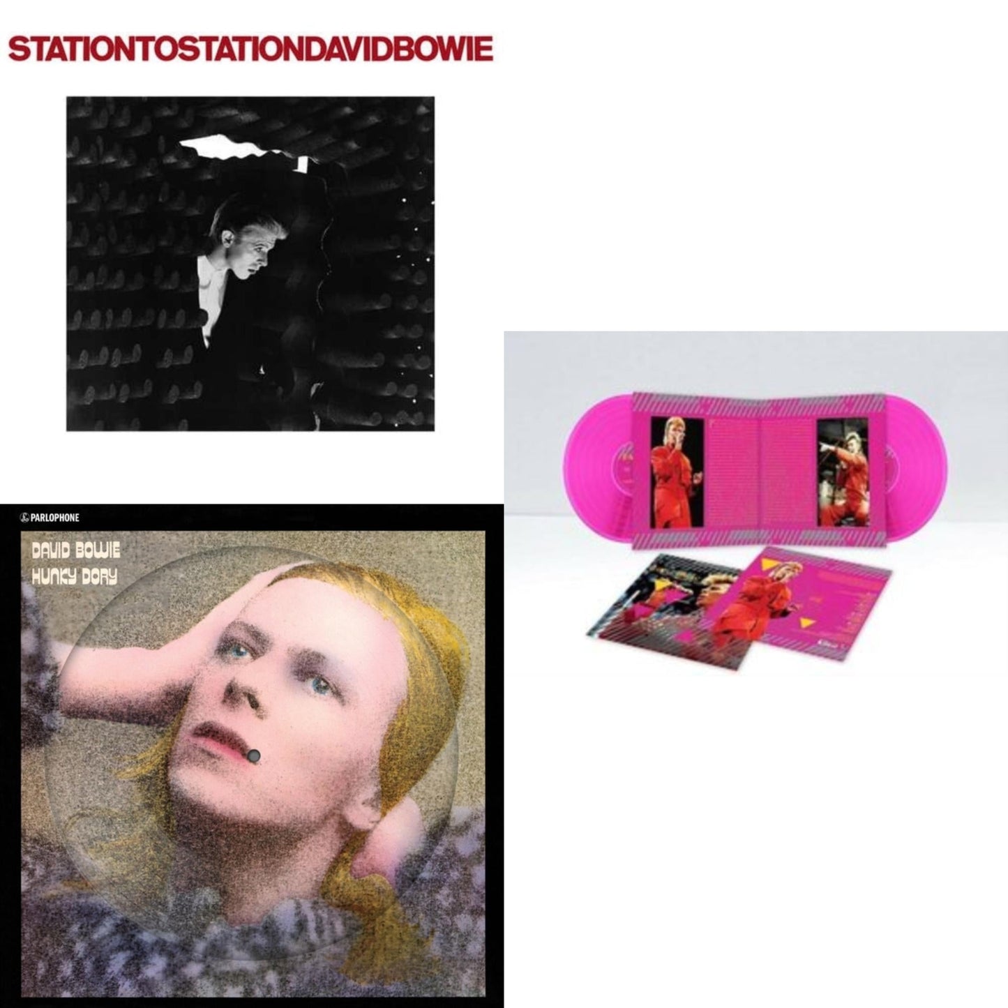 Station To Station (2016 Remastered Version) & Hunky Dory (2015 Remaster/50Th Anniv/Picture Disc) & Montreal '87 (Limited/Pink LP Vinyl)