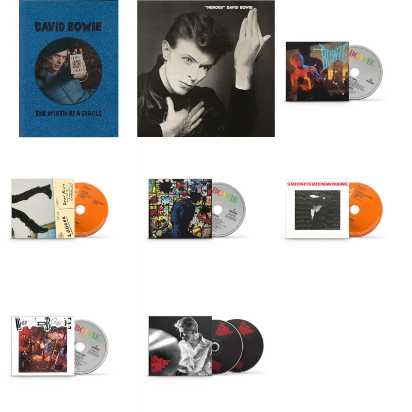 Width Of A Circle (2CD) & Heroes (2017 Remaster) & Let's Dance (2018 Remaster) & Lodger (2017 Remaster) & Tonight (2018 Remaster) & Station To Station (2016 Remaster) & Never Let Me Down (2018 Remaster) & Live Nassau Coliseum '76 (2CD)
