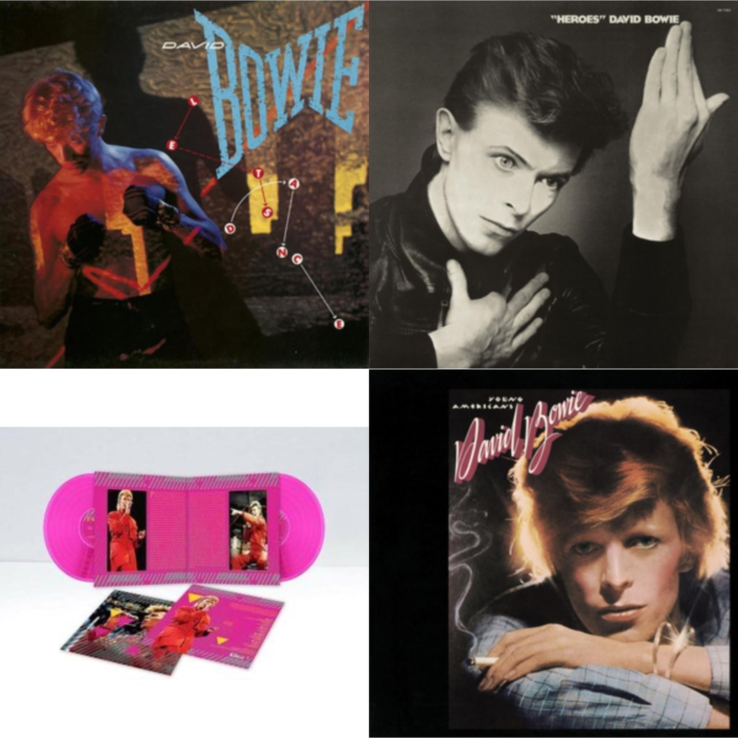 Let's Dance (2018 Remastered Version) & Heroes (2017 Remaster) & Montreal '87 (Limited/Pink LP Vinyl) & Young Americans (50Th Anniversary/Half Speed Master)