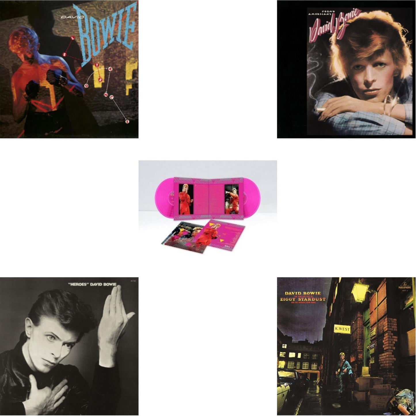 Let's Dance (2018 Remastered Version) & Heroes (2017 Remaster) & Montreal '87 (Limited/Pink LP Vinyl) & Young Americans (50Th Anniversary/Half Speed Master) & Rise & Fall Of Ziggy Stardust (2012 Remaster)