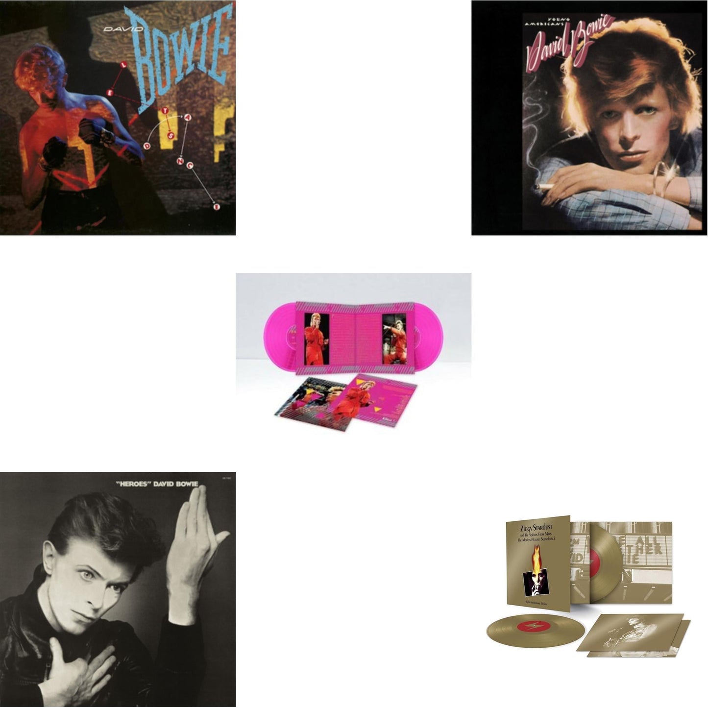 Let's Dance (2018 Remastered Version) & Heroes (2017 Remaster) & Montreal '87 (Limited/Pink LP Vinyl) & Young Americans (50Th Anniversary/Half Speed Master) & Ziggy Stardust & The Spiders From Mars Ost (50Th Anniversary/2LP)