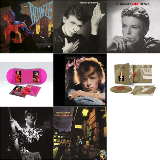 David Bowie - Let's Dance (2018 Remastered Version) & Heroes (2017 Remaster) & Changesonebowie (180G) & Montreal '87 (Limited/Pink LP Vinyl) & Young Americans (50Th Anniversary/Half Speed Master) & Ziggy Stardust & The Spiders From Mars Ost (50Th