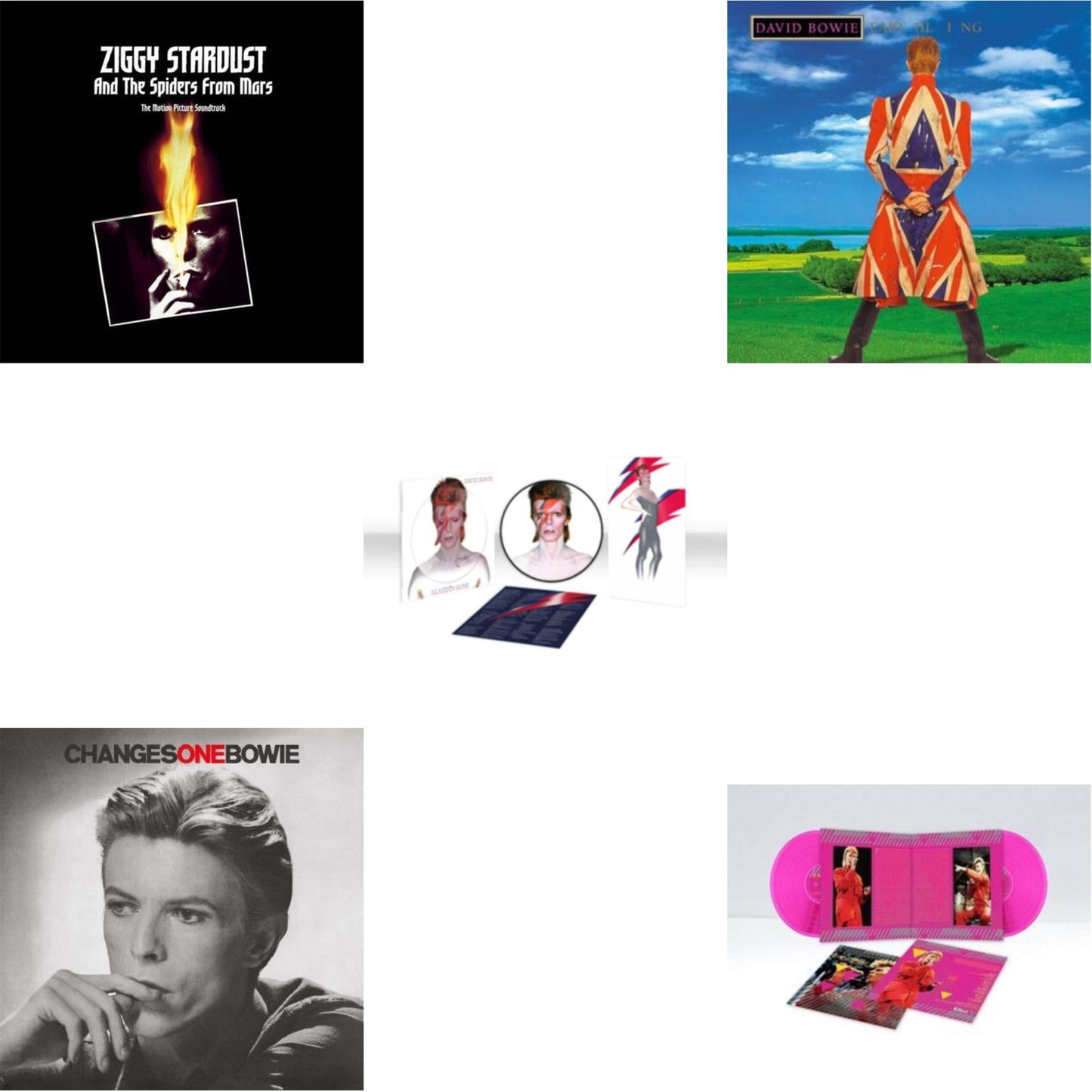 Earthling (2021 Remaster/2LP) & Changesonebowie (180G) & Montreal '87 (Limited/Pink LP Vinyl) & Aladdin Sane (2013 Remaster) (Picture Disc) & Ziggy Stardust & The Spiders From Mars Ost (2LP)