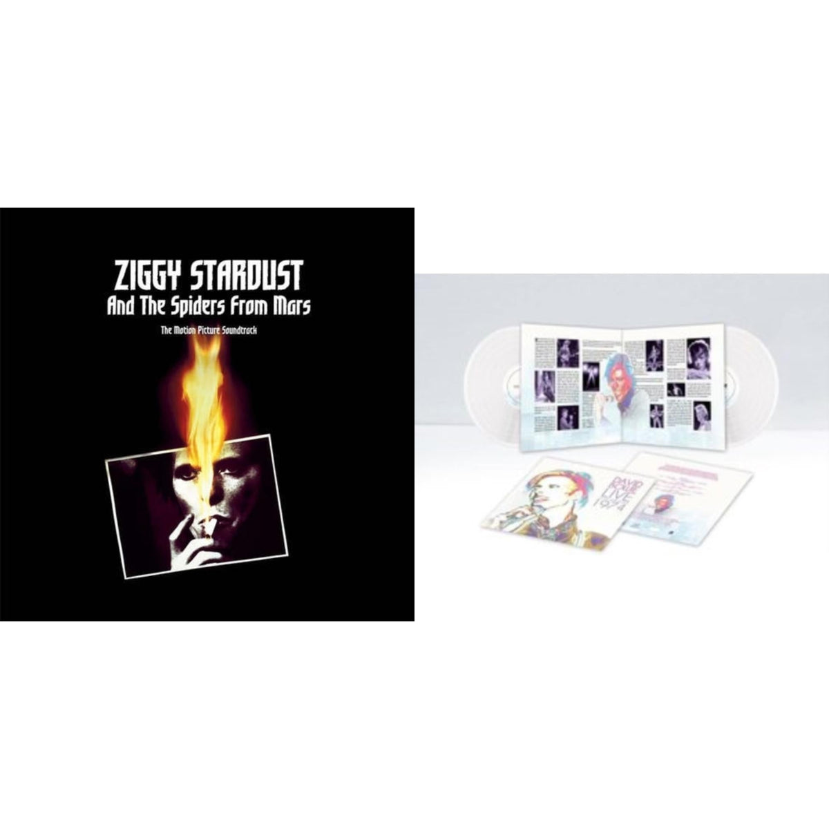 David Bowie - Live Los Angeles 1974 (White LP Vinyl/Limited) & Ziggy Stardust & The Spiders From Mars Ost (2LP)