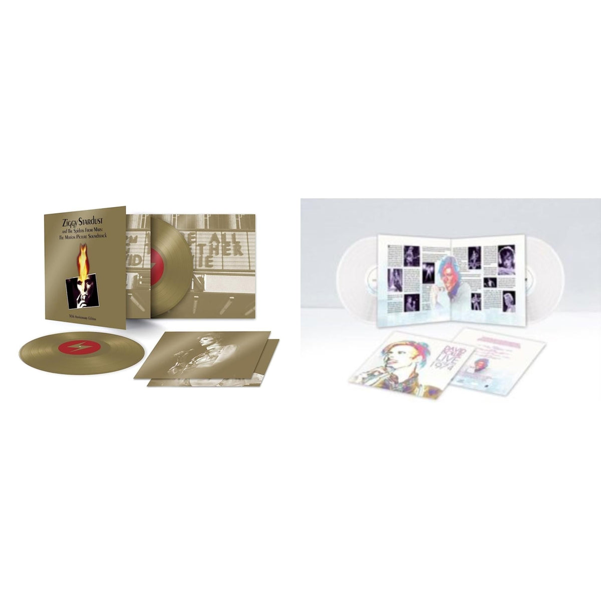 David Bowie - Live Los Angeles 1974 (White LP Vinyl/Limited) & Ziggy Stardust & The Spiders From Mars Ost (50Th Anniversary/2LP)