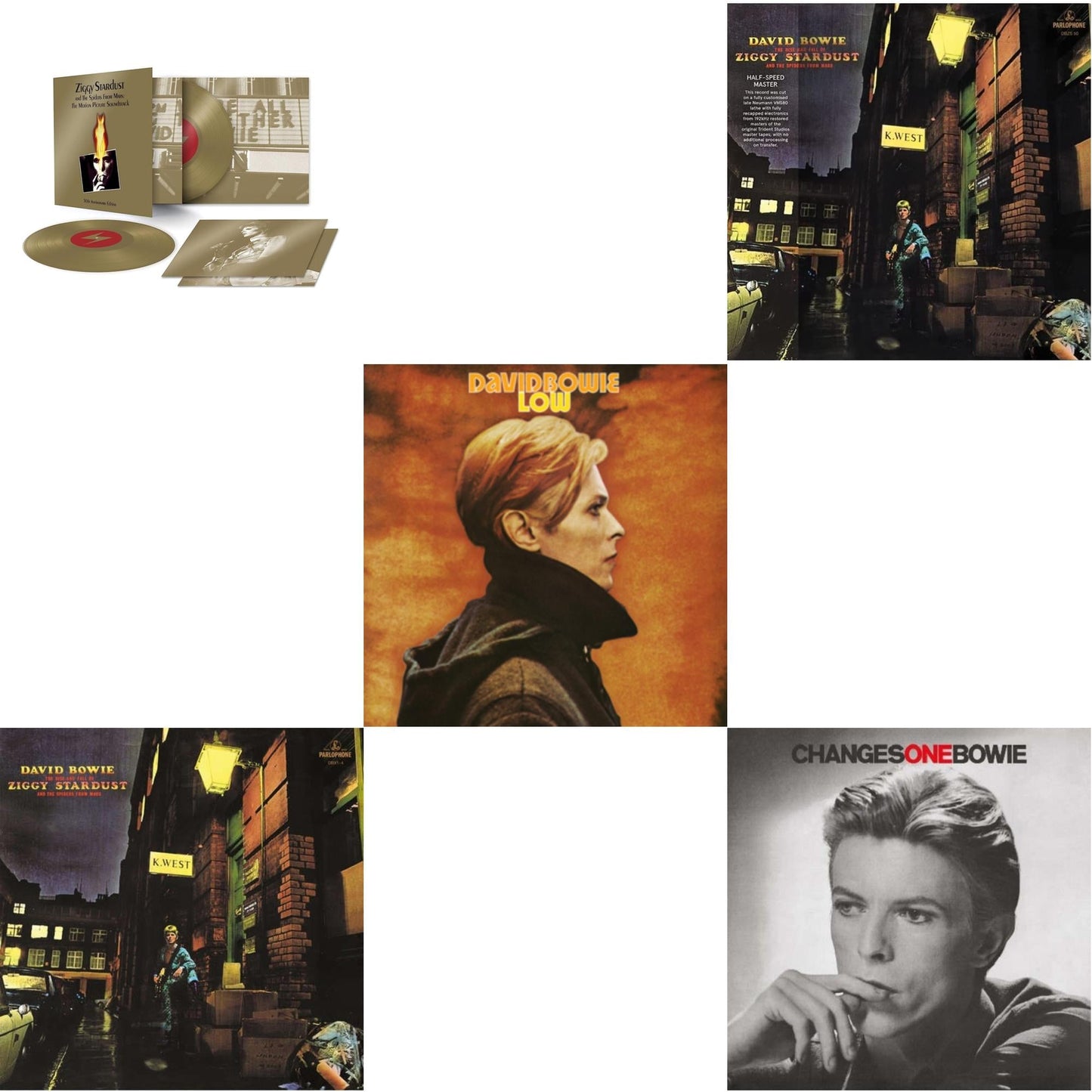 Low (2017 Remaster) & Changesonebowie (180G) & Rise & Fall Of Ziggy Stardust & The Spiders From Mars (2012 Remaster/Half-Speed Master) & Ziggy Stardust & The Spiders From Mars Ost (50Th Anniversary/2LP) & Rise & Fall Of Ziggy Stardust (2012 Remaster)